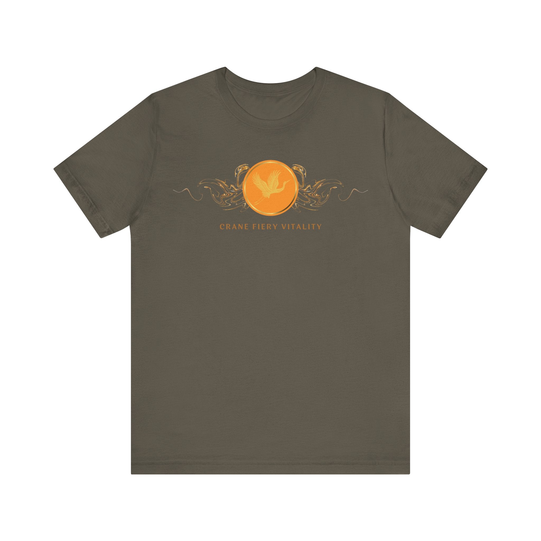 Empowering T-shirt - Zen Crane Collection Orange Vitality