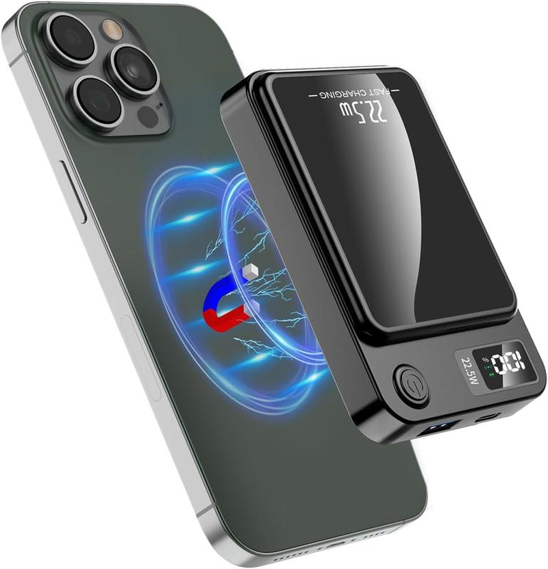 Digital Power Display 10000 Mah Wireless Magnetic Power Bank For iPhone & Android Phones