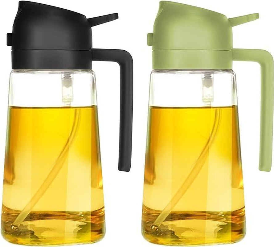 Olive Oil Dispenser Sprayer 16Oz Premium Glass Bottle Kitchen Cooking Air Fryer Food Grade Oil Control