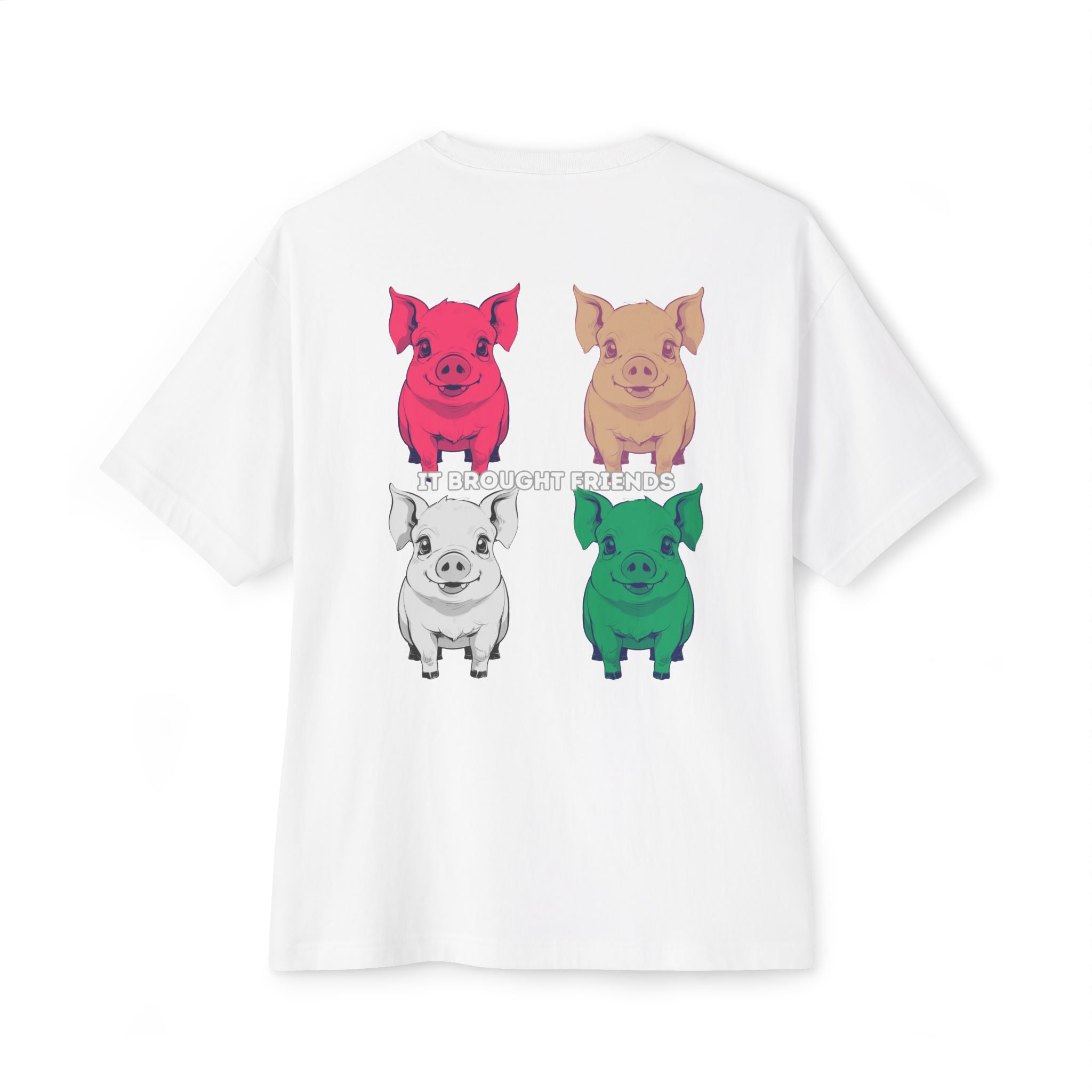 Anime Design Oversize T-shirt - 4tified Swines Collection - It Brought Friends