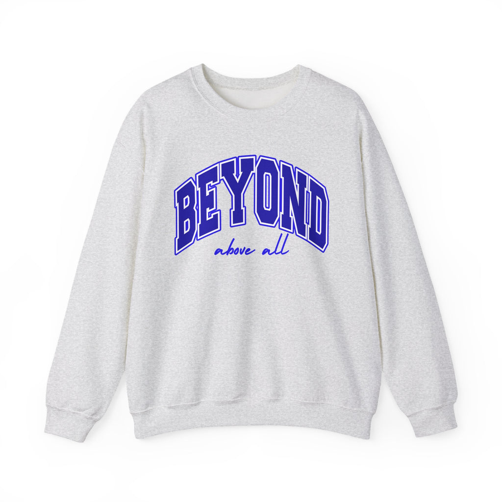 Higher Ground Blue Sweatshirt Line - Beyond Above All