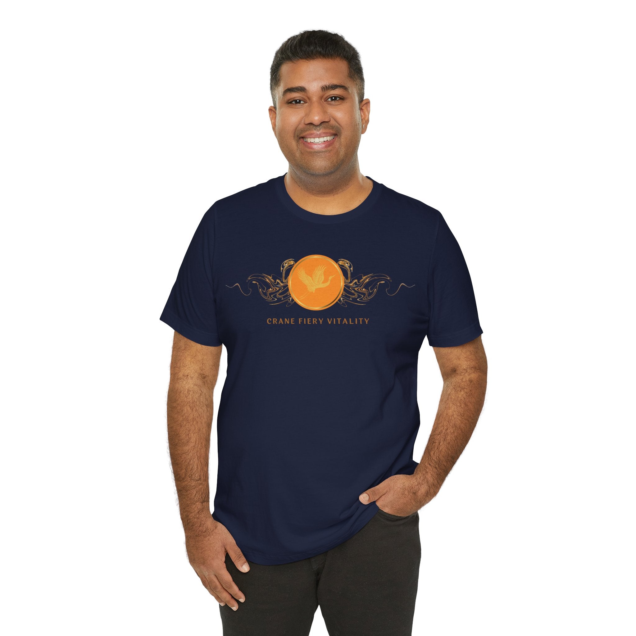 Empowering T-shirt - Zen Crane Collection Orange Vitality