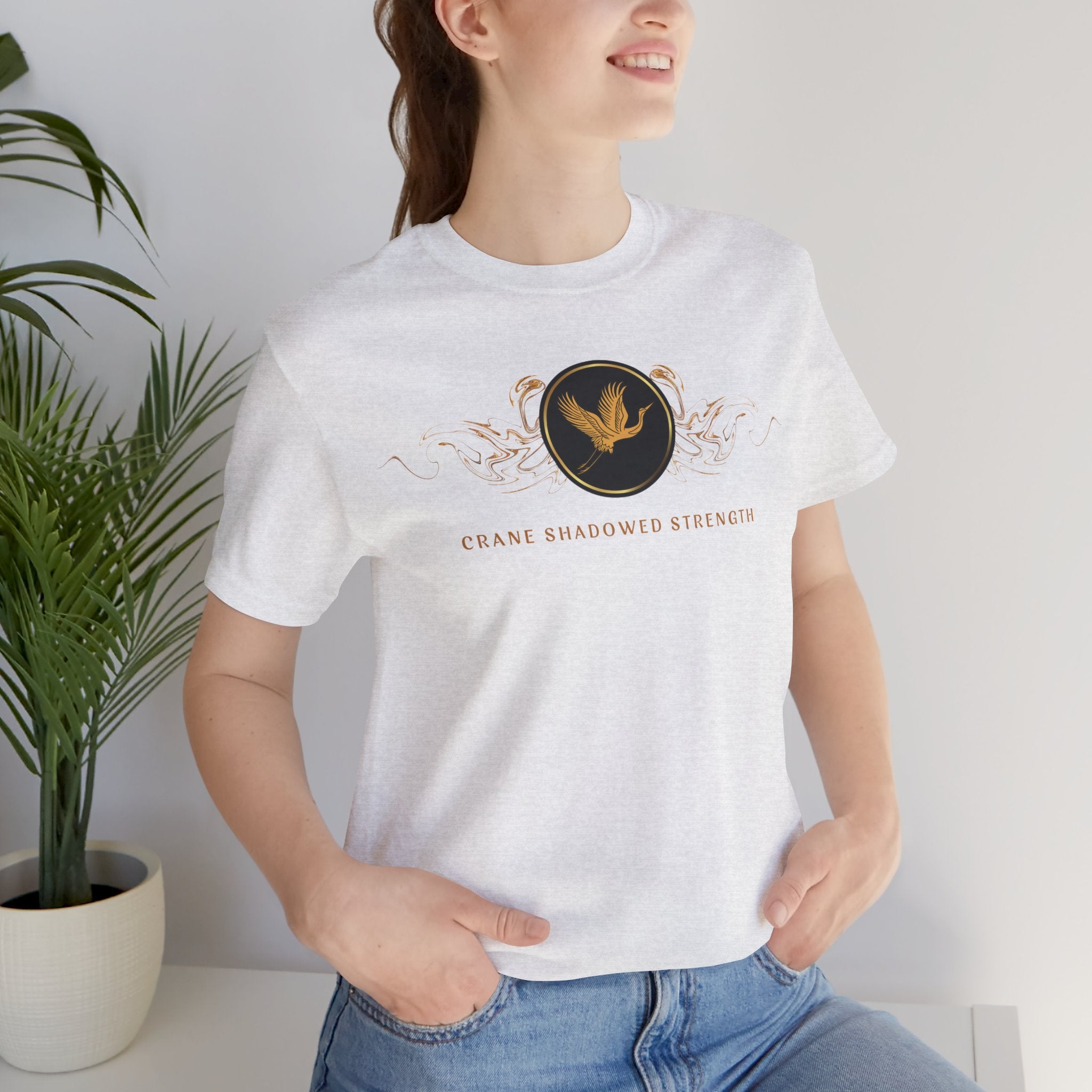 Empowering T-shirt - Zen Crane Collection Black Strength