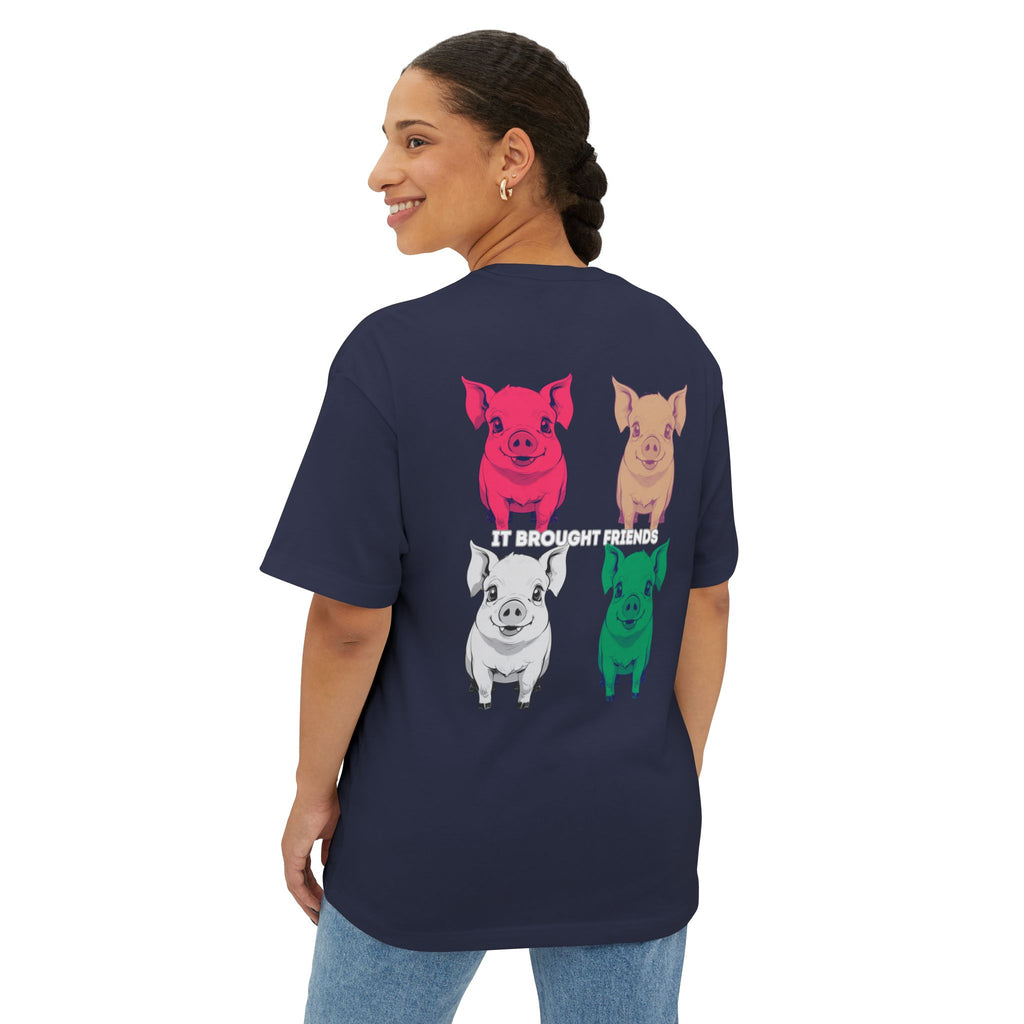 Anime Design Oversize T-shirt - 4tified Swines Collection - It Brought Friends