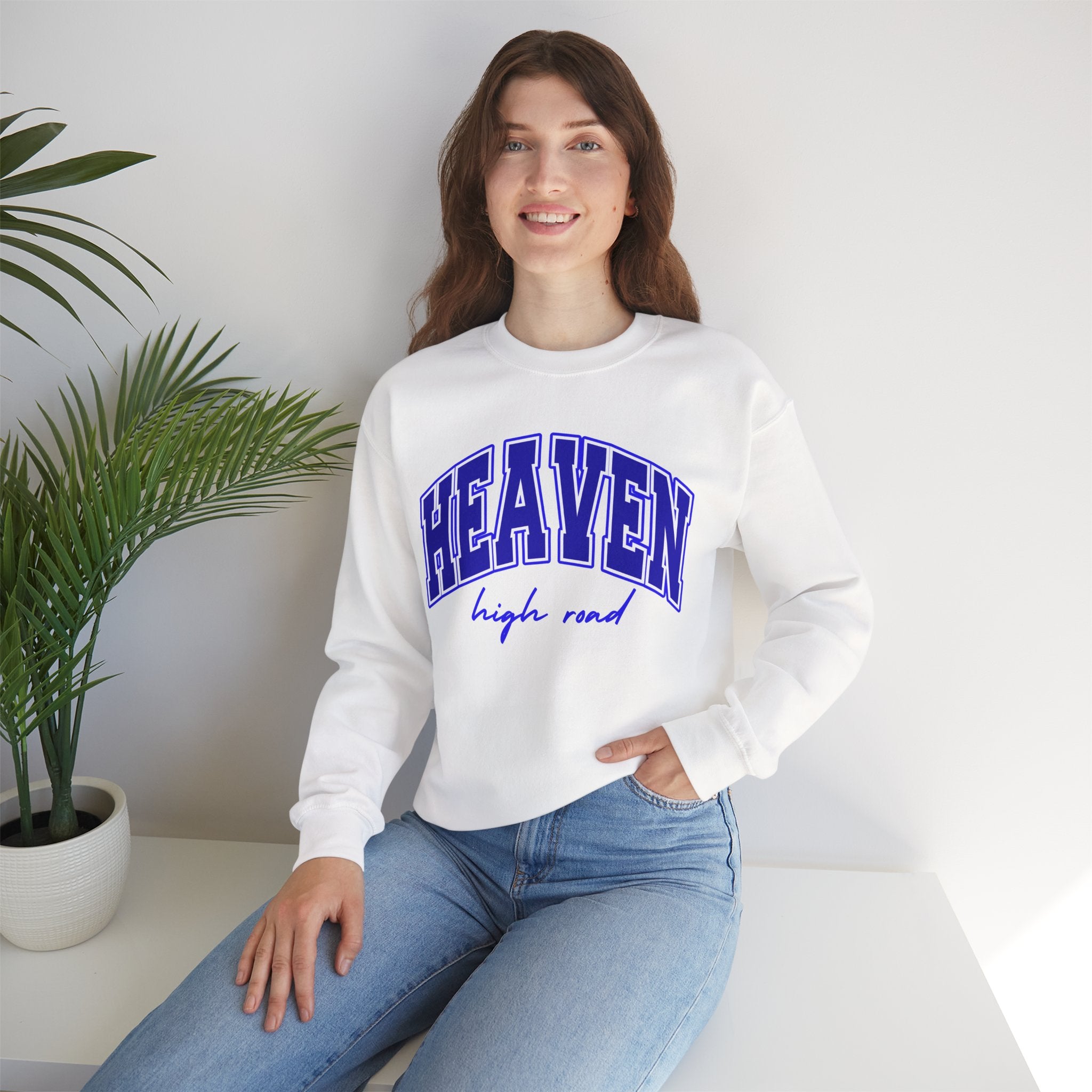 Higher Ground Blue Sweatshirt Line - Heaven High Road