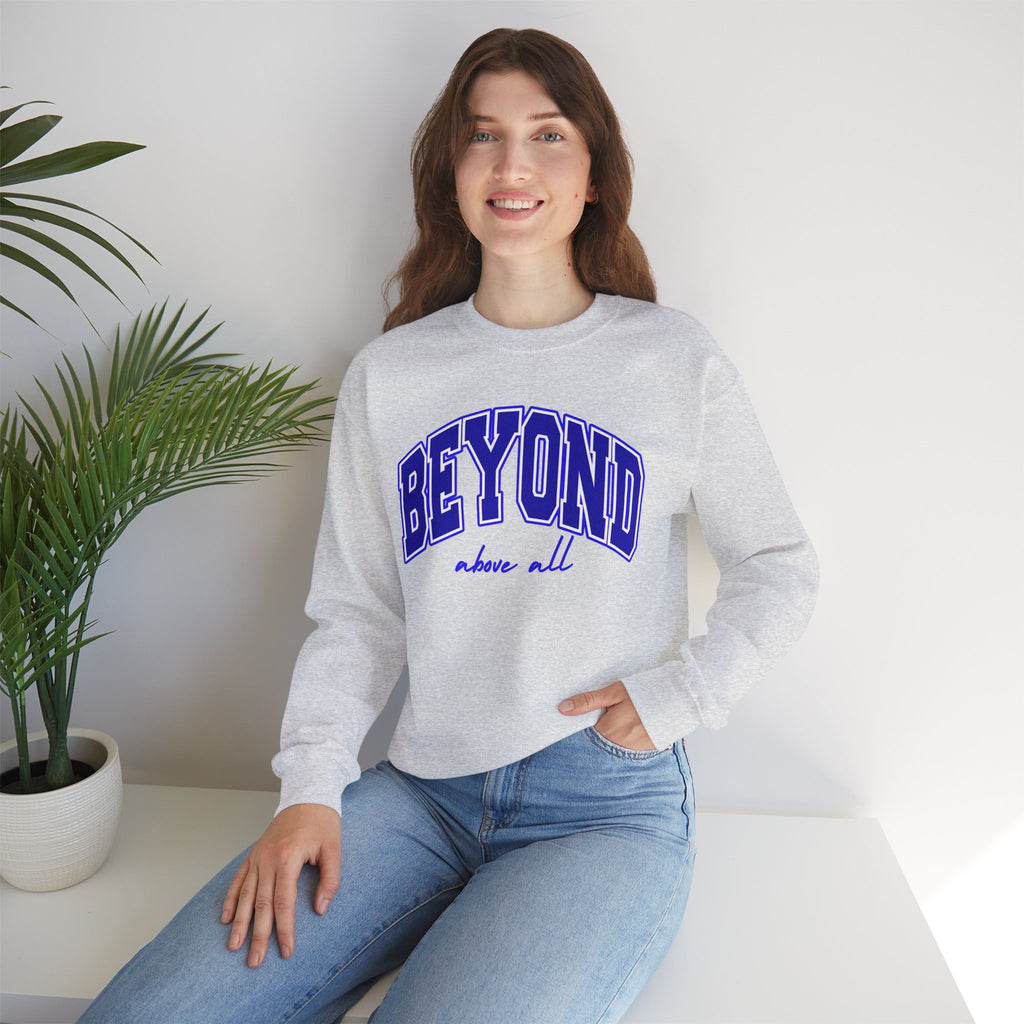 Higher Ground Blue Sweatshirt Line - Beyond Above All