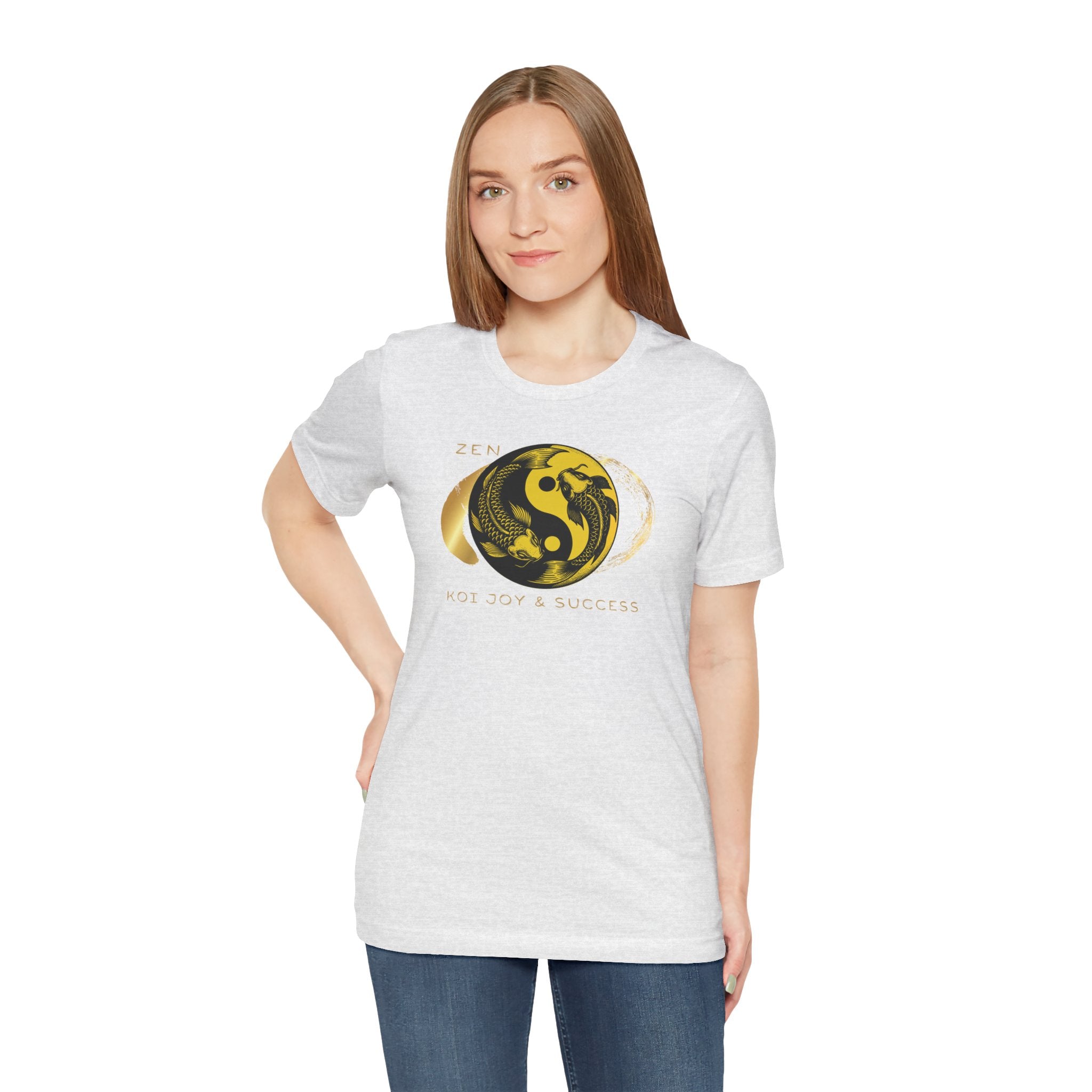 Empowering T-shirt - Zen Koi Collection Yellow, Colors of Meaning