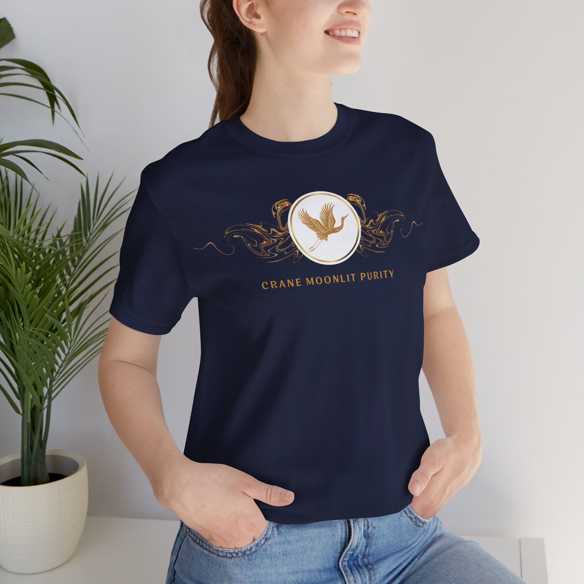 Empowering T-shirt - Zen Crane Collection White Purity
