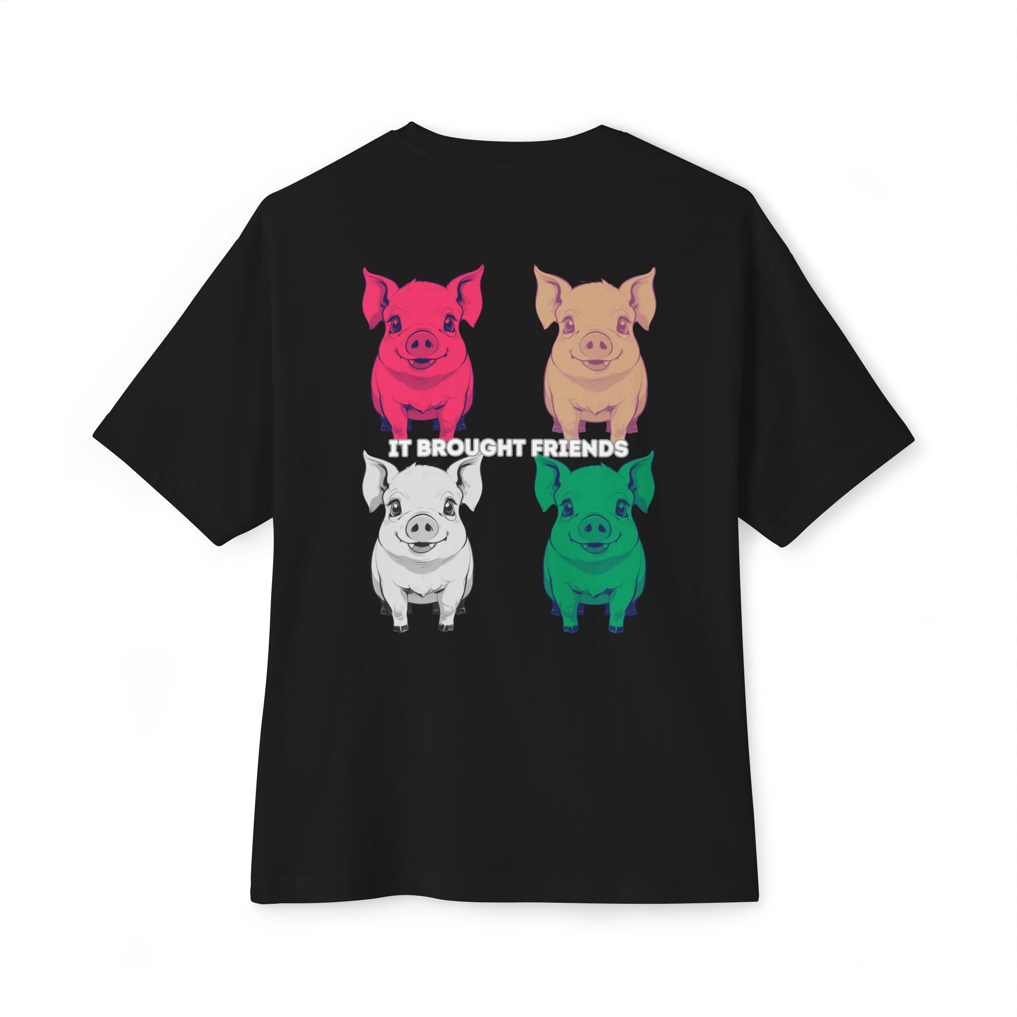 Anime Design Oversize T-shirt - 4tified Swines Collection - It Brought Friends