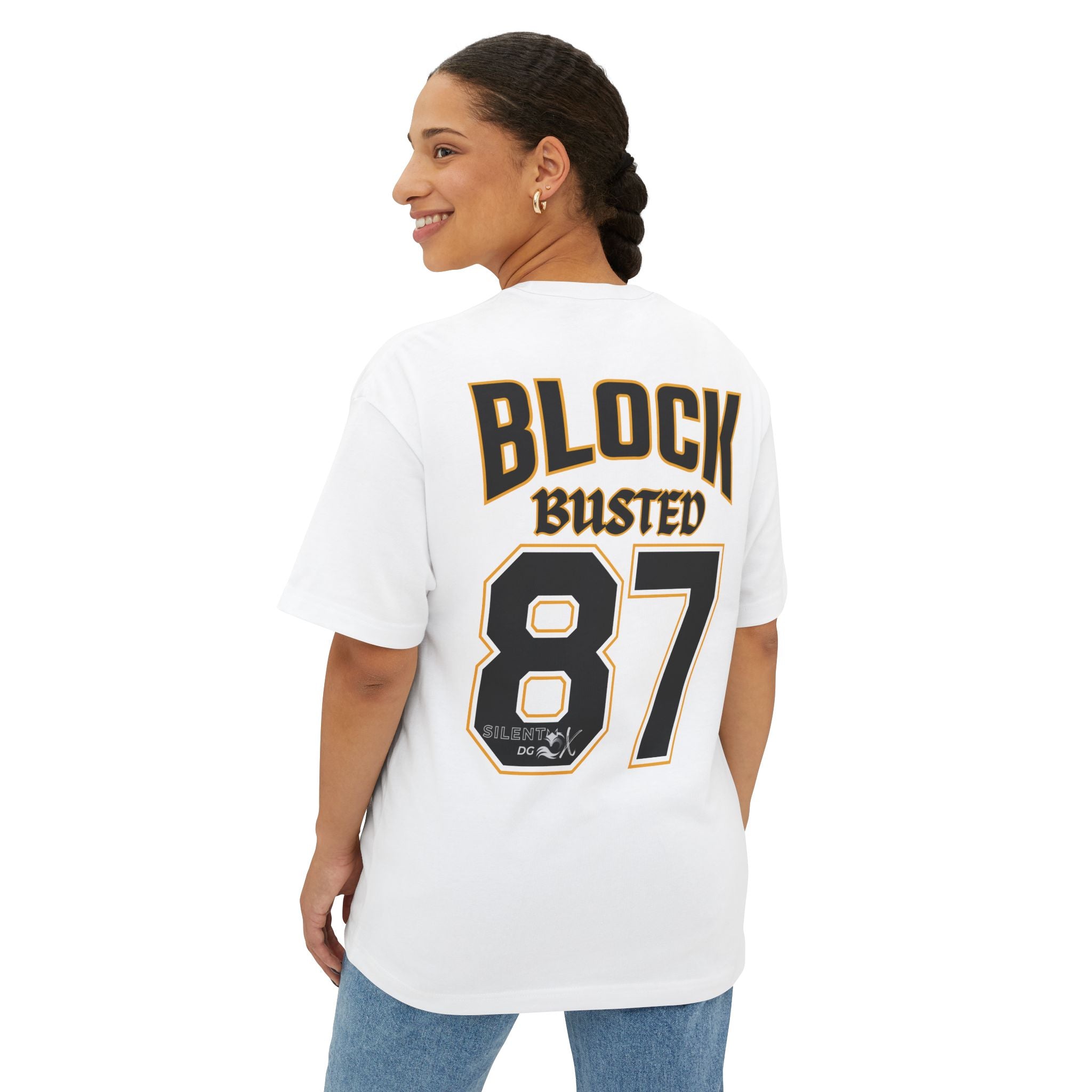 Old School 80's Oversized Casual Streetwear - 87 Block Busted