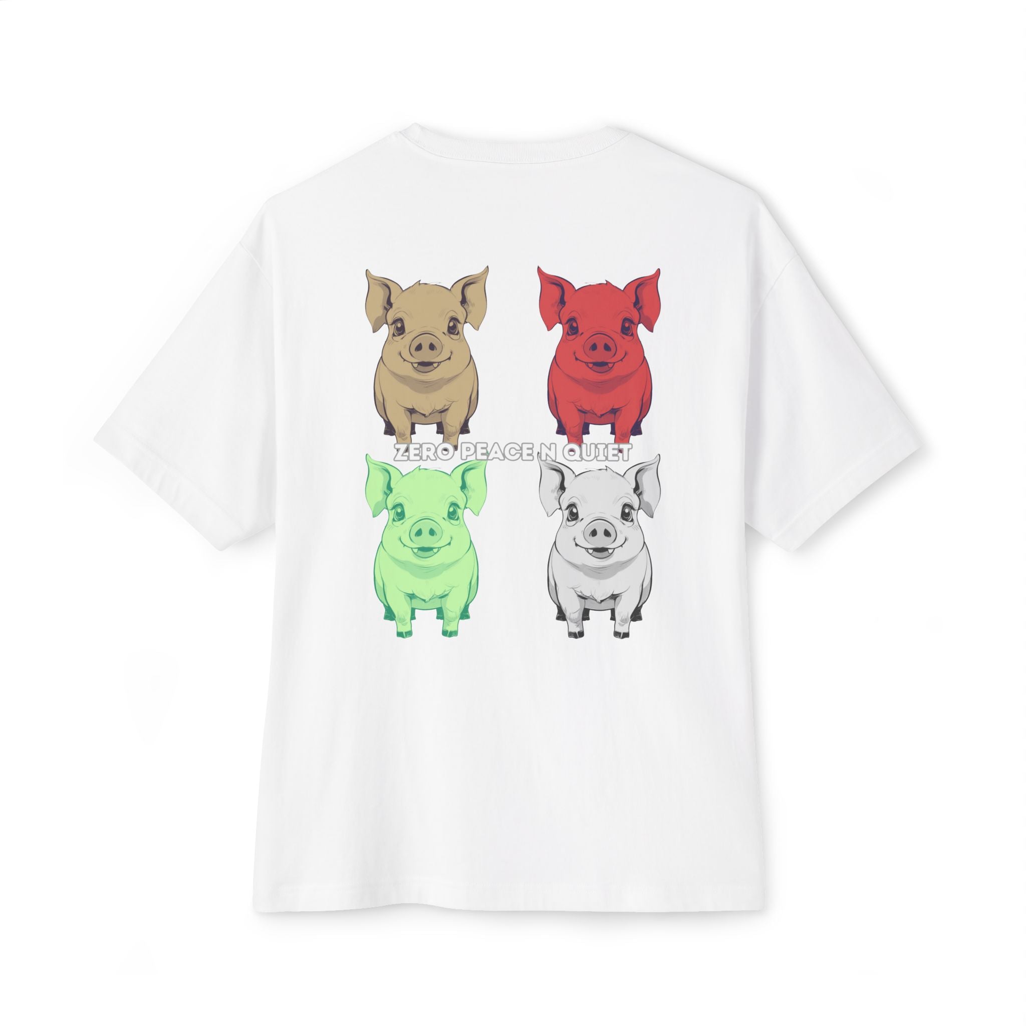 Anime Design Oversize T-shirt - 4tified Swines Collection - Zero Peace n Quiet