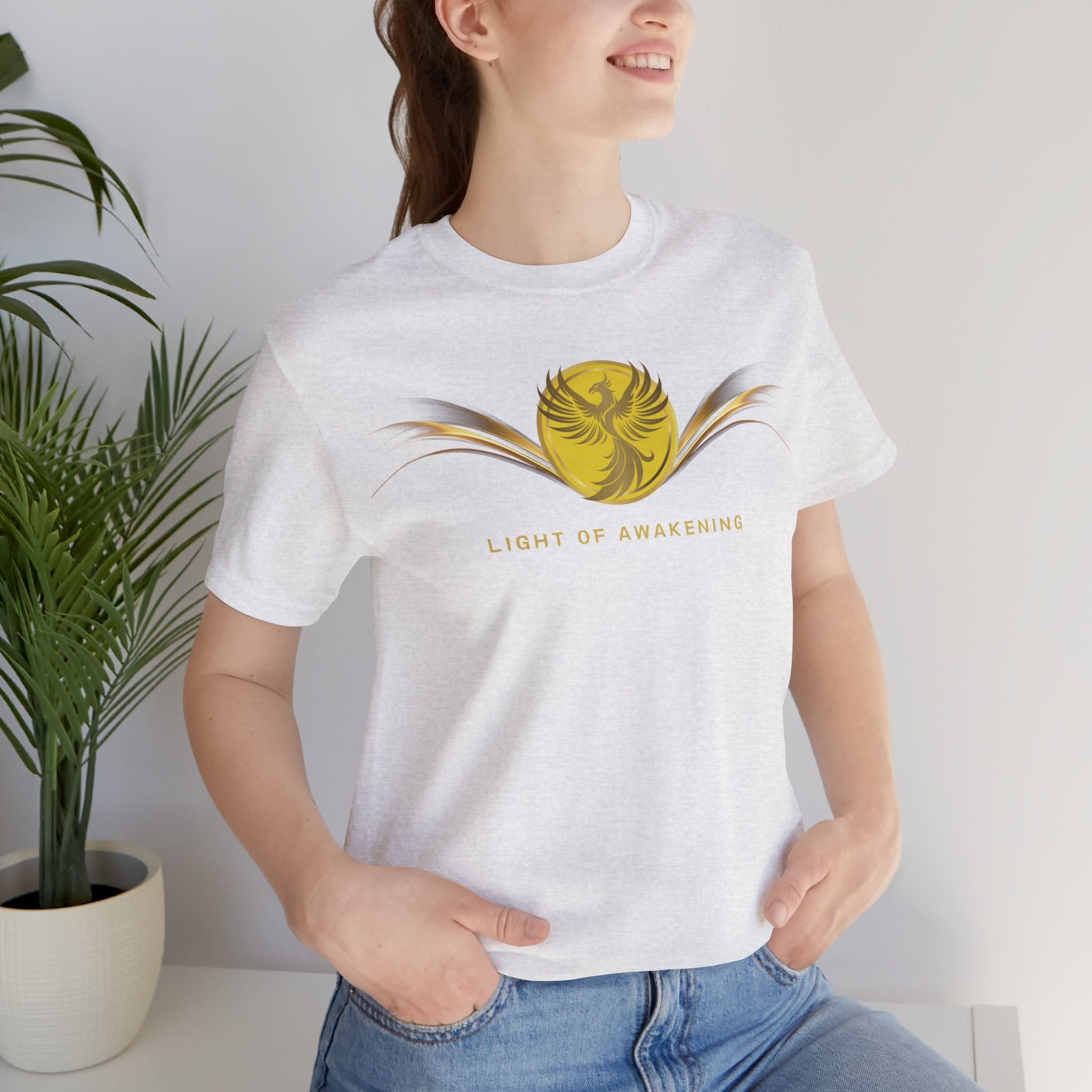 Empowering T-shirt - Zen Phoenix Collection Yellow Awakening