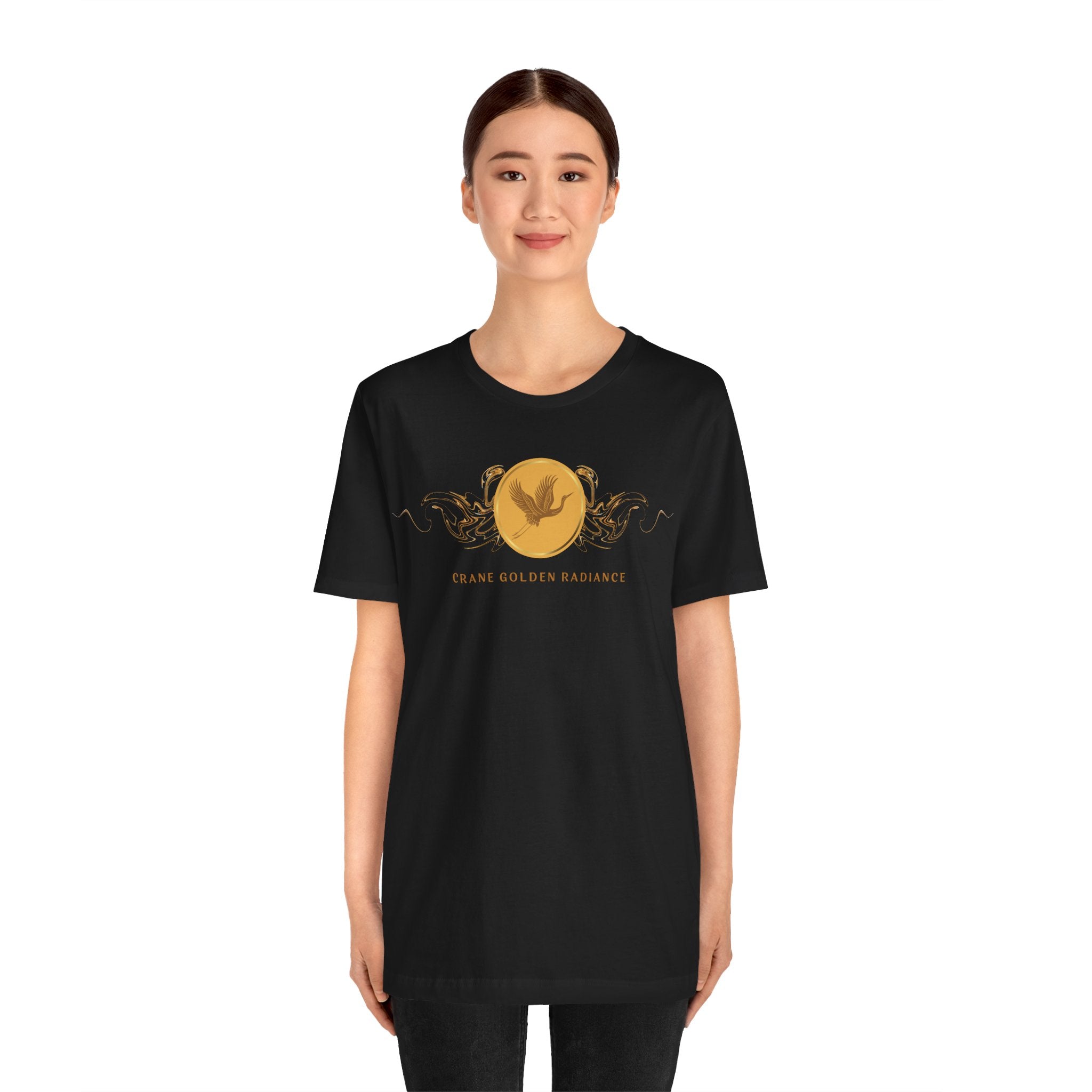 Empowering T-shirt - Zen Crane Collection Gold Radiance