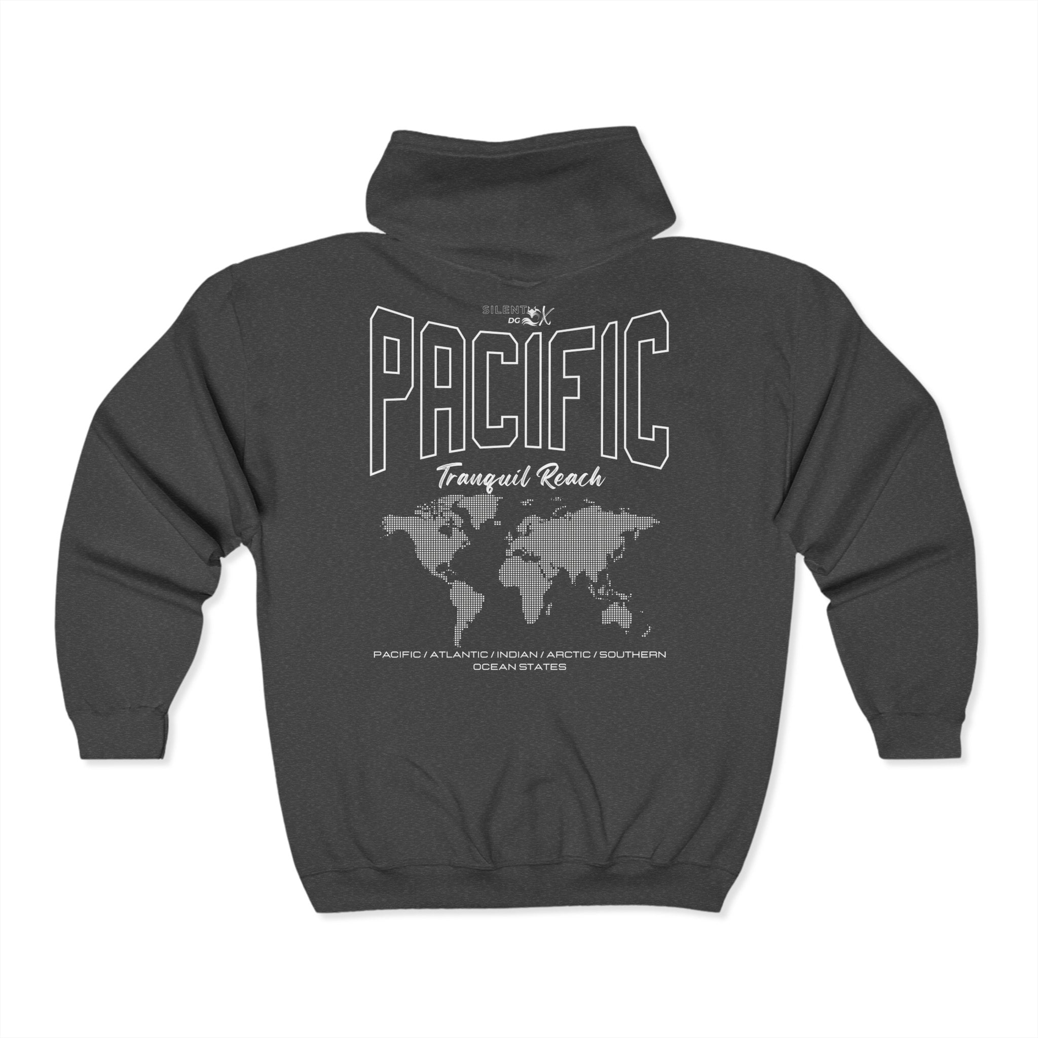 5 Oceans Hoodie Zipper Collection - Pacific Ocean Tranquil Reach