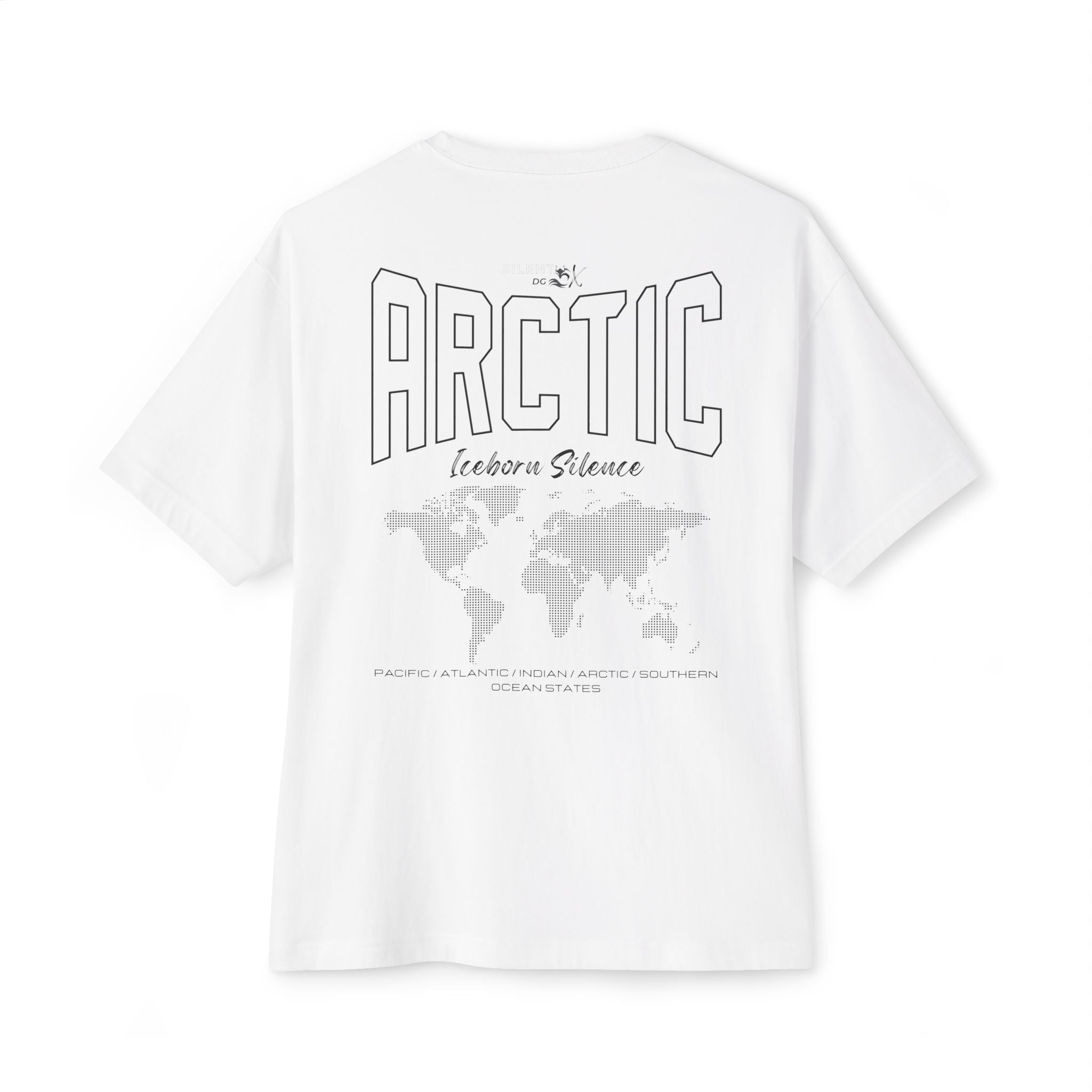 5-Oceans Collection Casual Streetwear Tee - Arctic Ocean Iceborn Silence
