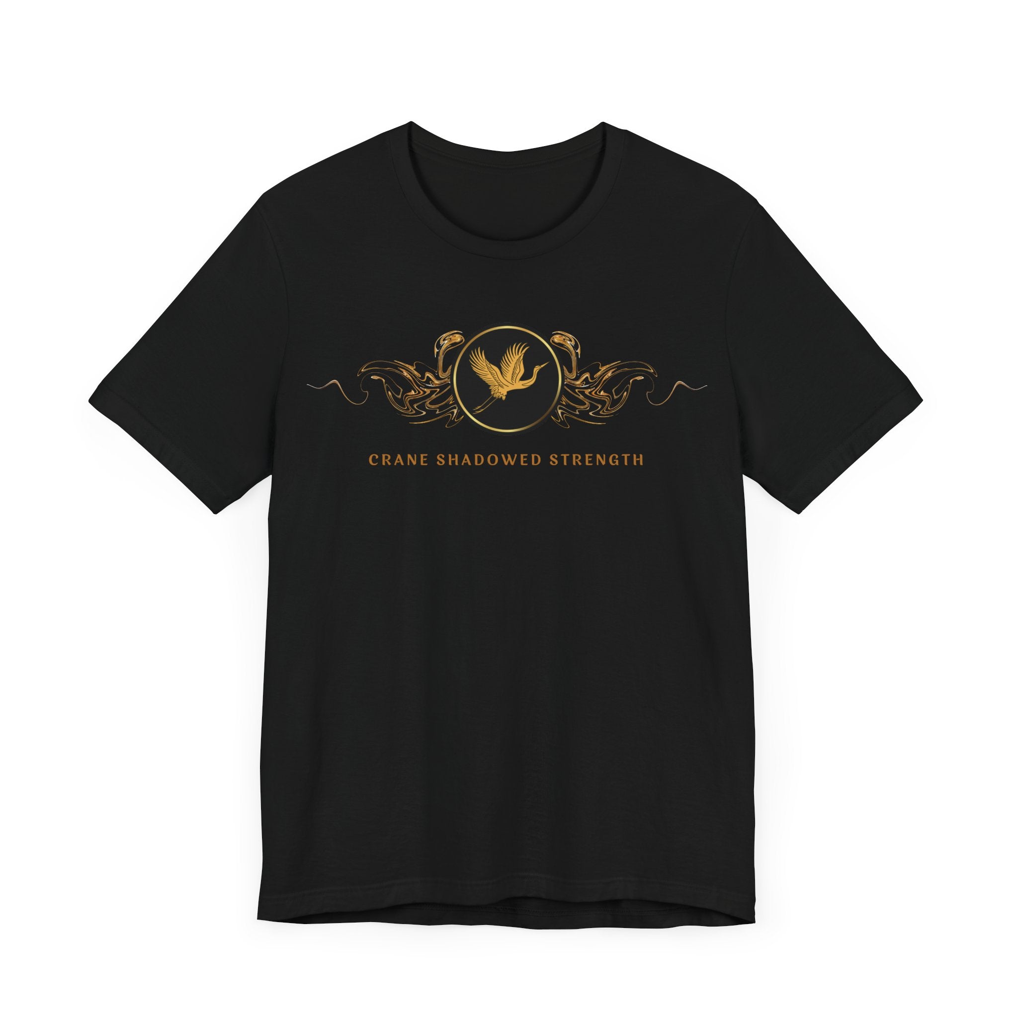 Empowering T-shirt - Zen Crane Collection Black Strength