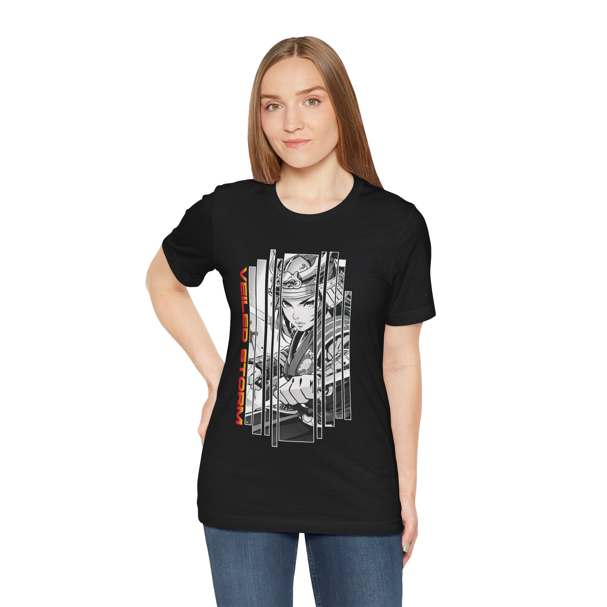 Anime Girl Warrior T-shirt - Veiled Storm