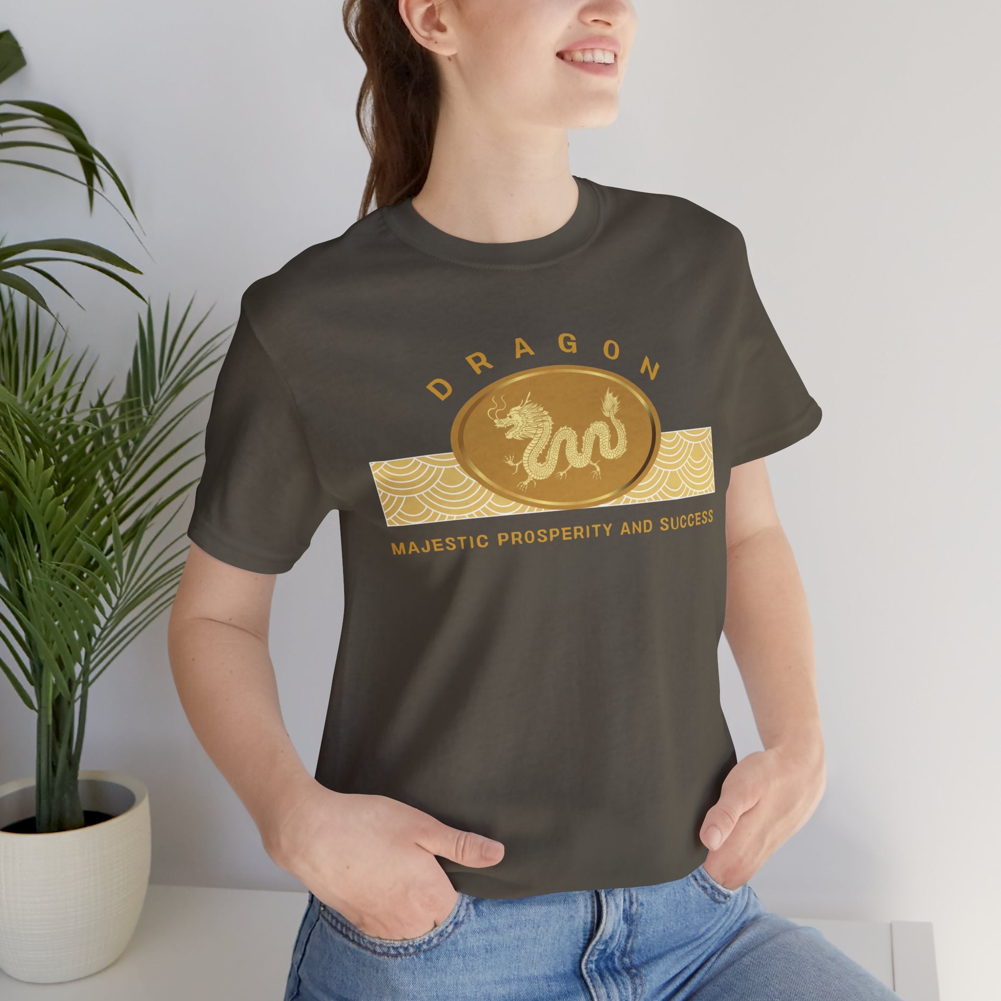 Empowering T-shirt - Zen Dragon Collection Gold Majestic