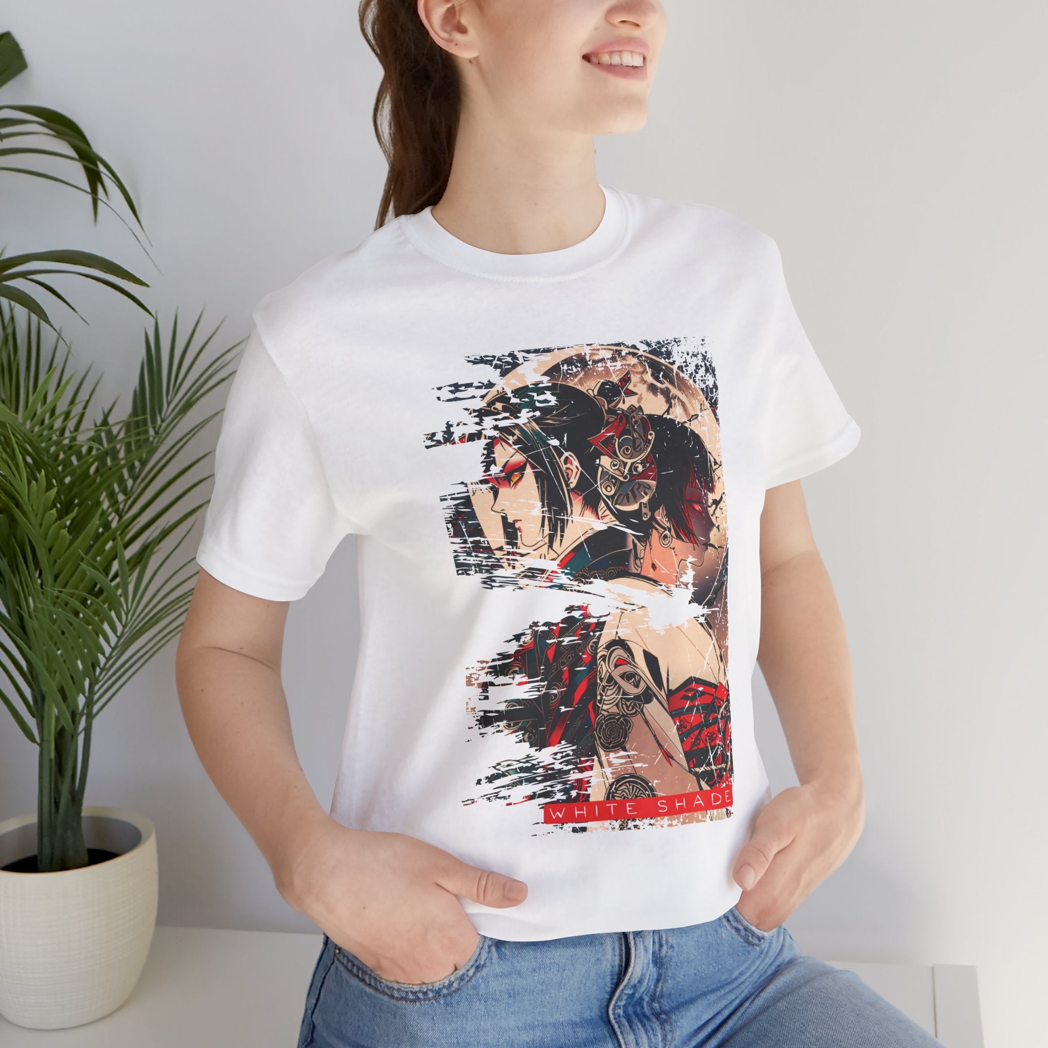 Anime Moon T-Shirt - White Shade Tee