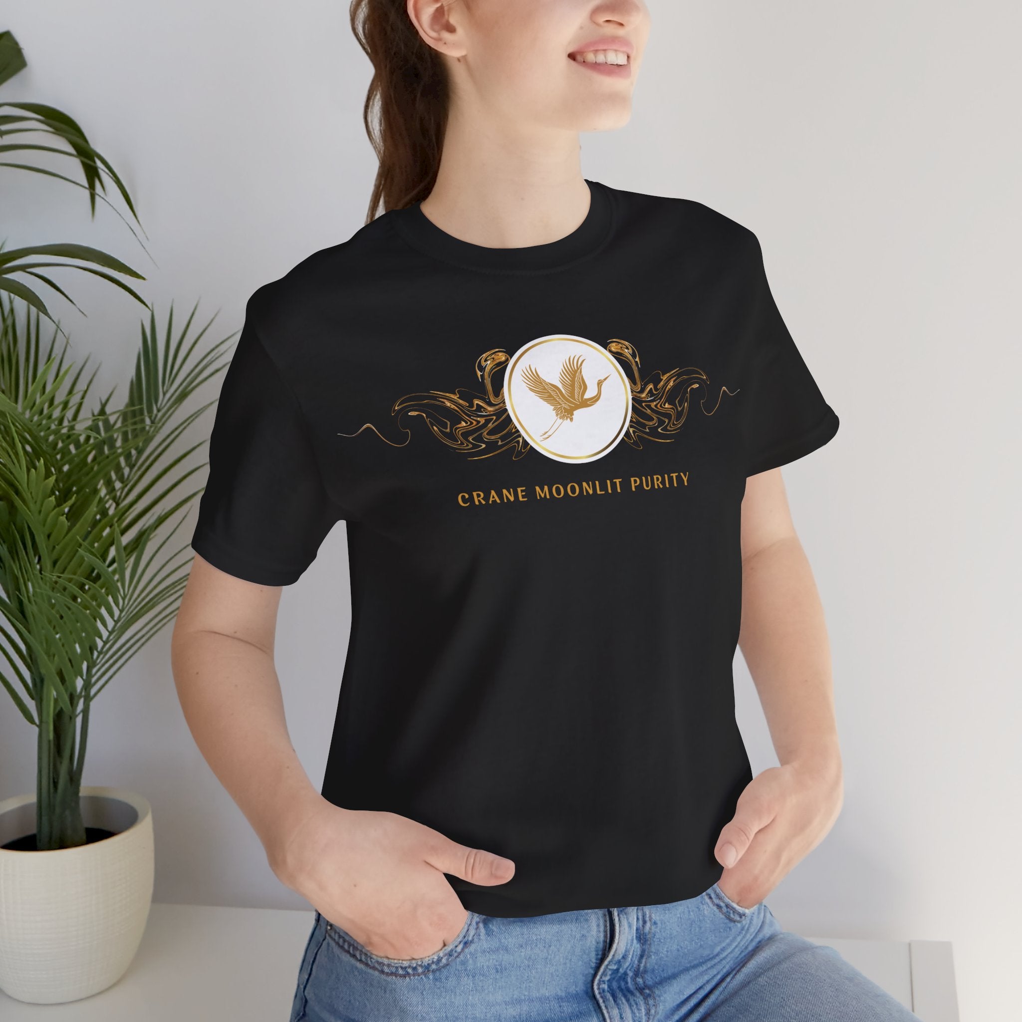 Empowering T-shirt - Zen Crane Collection White Purity