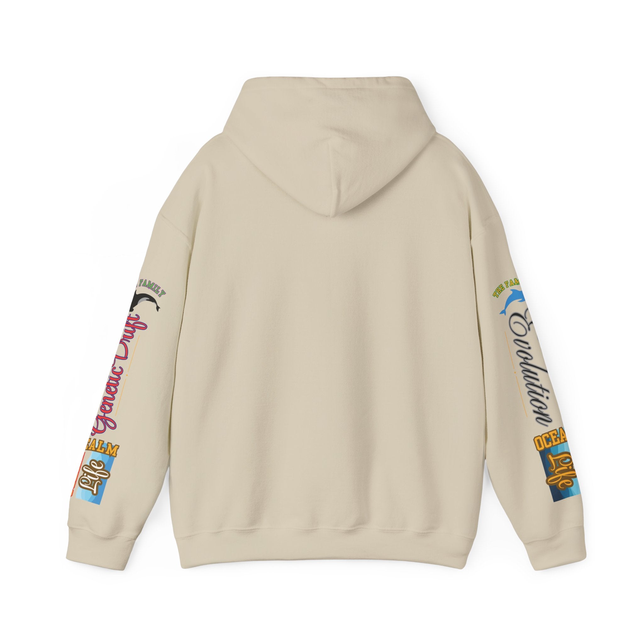 Ocean Marine Awareness Hooded Sweatshirt - Orcas & Dolphins