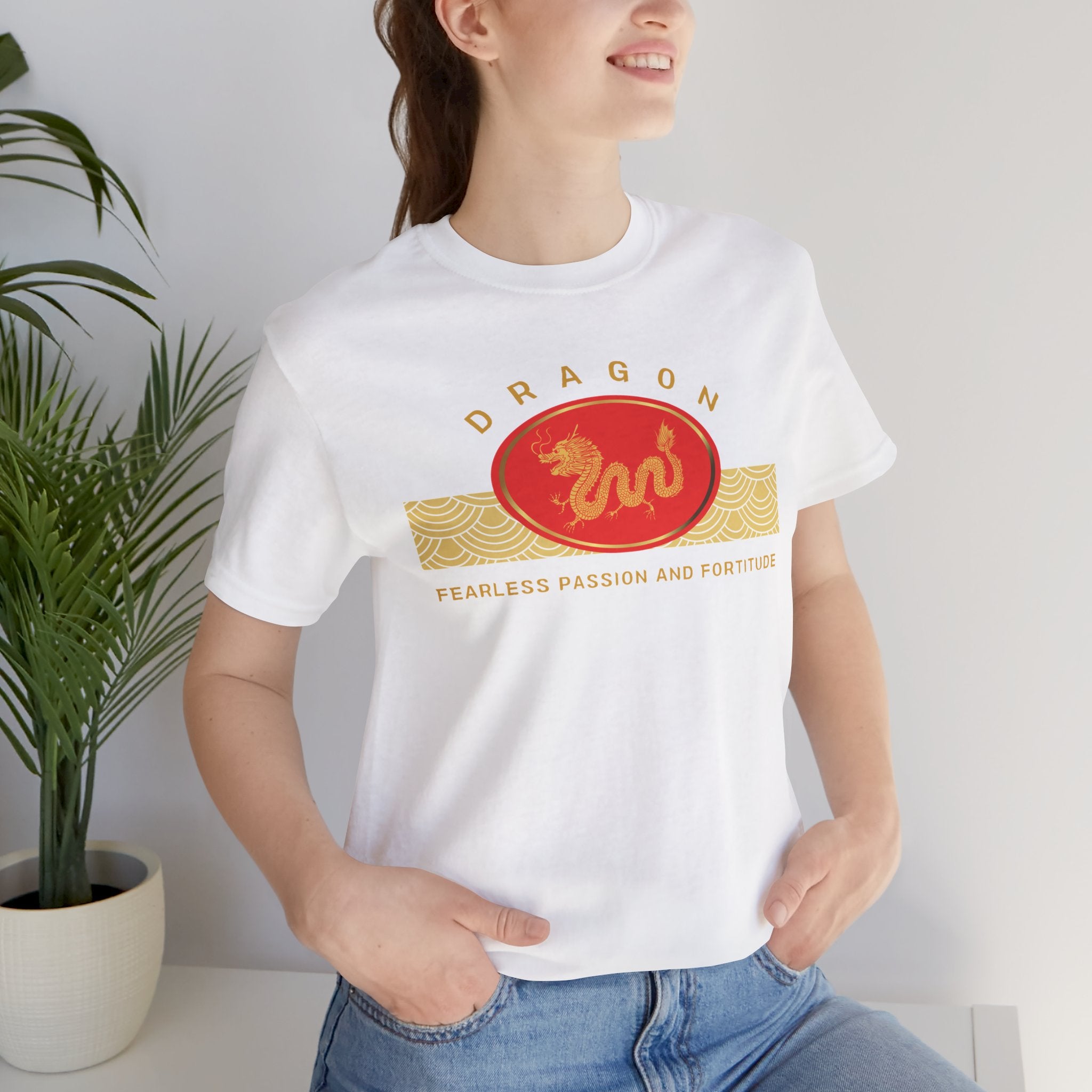 Empowering T-shirt - Zen Dragon Collection Red Fearless