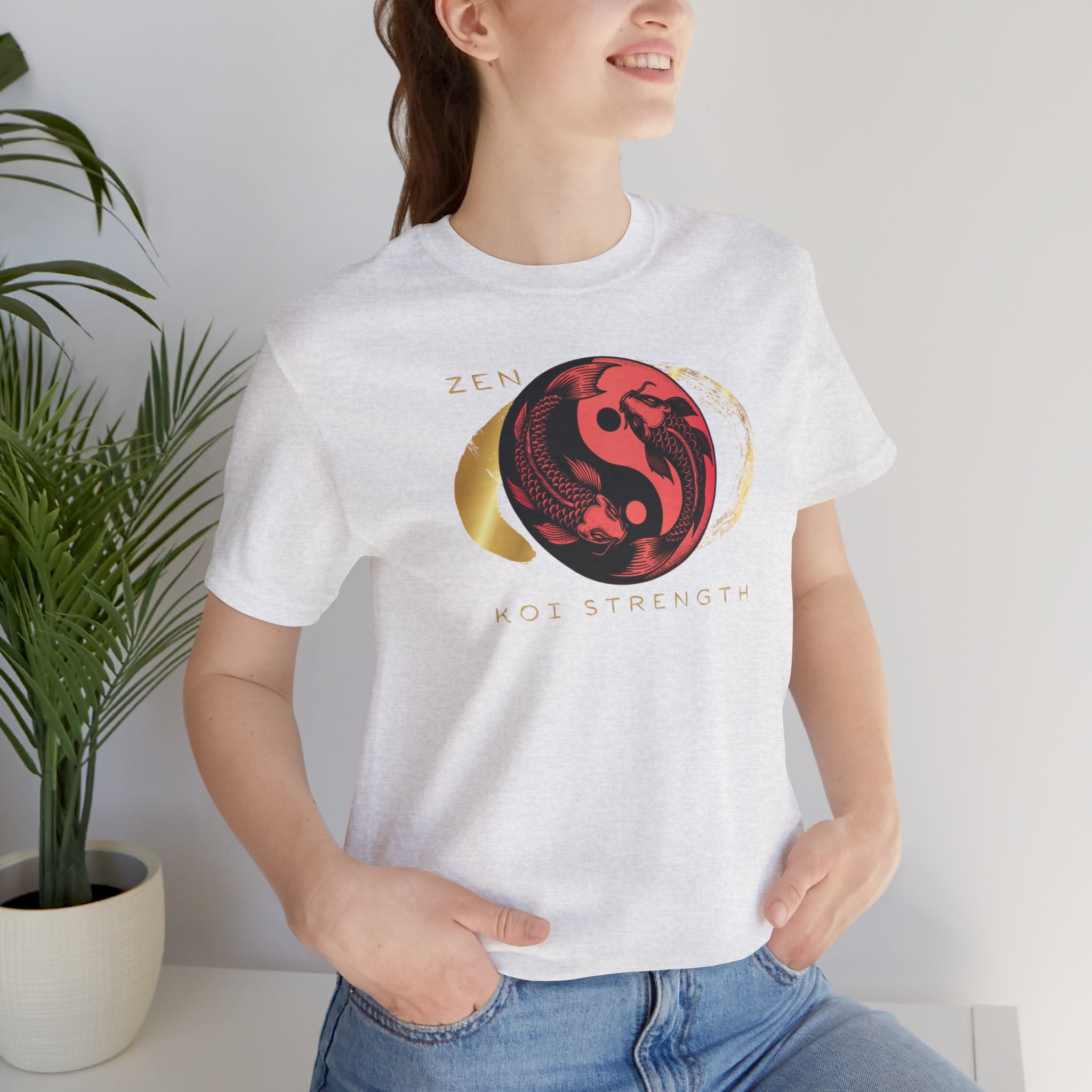 Empowering T-shirt - Zen Koi Collection Red, Colors of Meaning