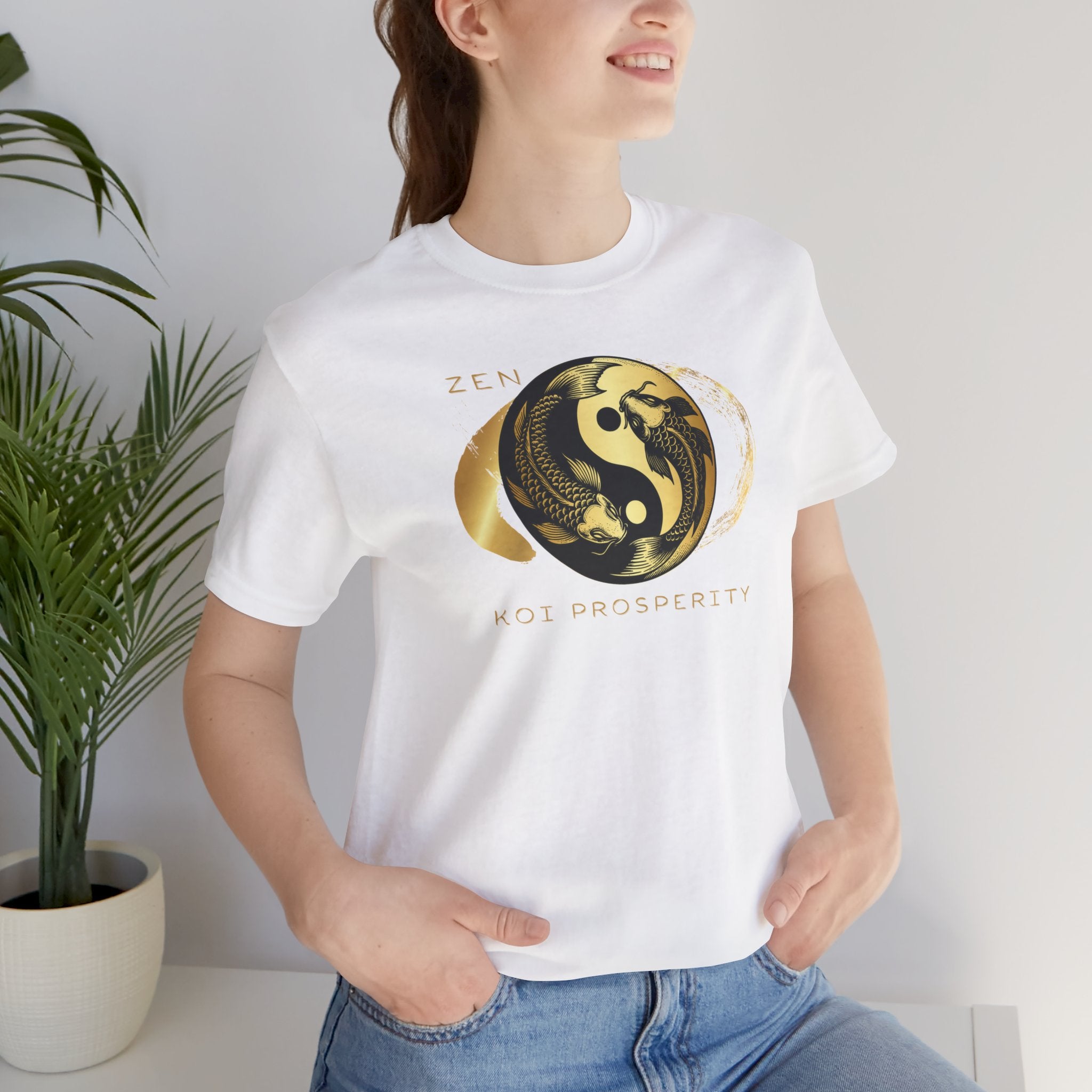 Empowering T-shirt - Zen Koi Collection Gold, Colors of Meaning