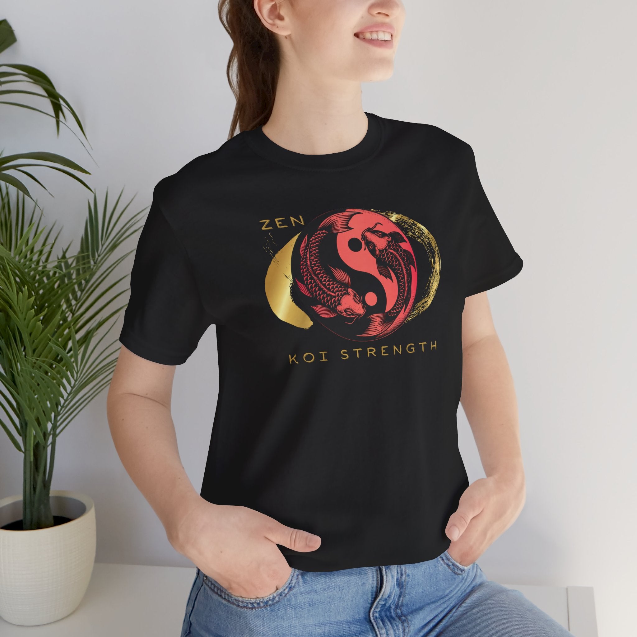 Empowering T-shirt - Zen Koi Collection Red, Colors of Meaning