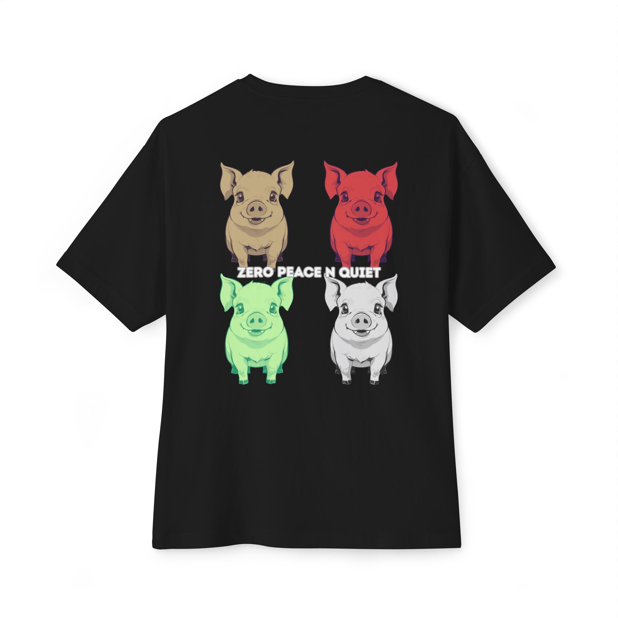 Anime Design Oversize T-shirt - 4tified Swines Collection - Zero Peace n Quiet