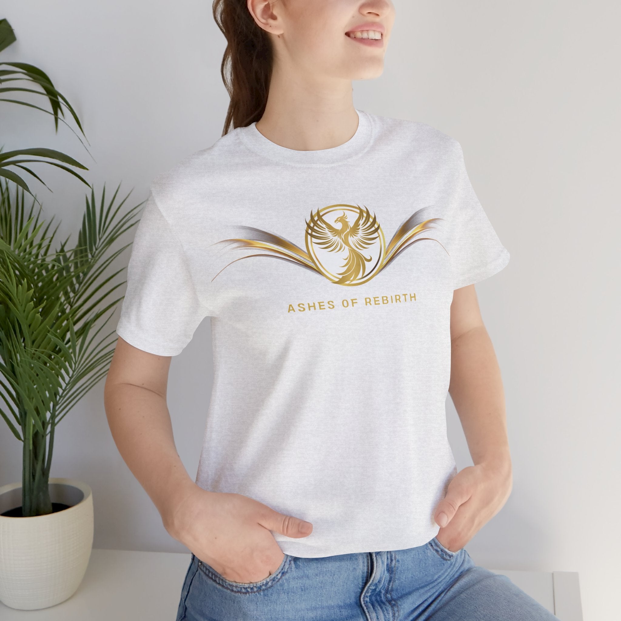 Empowering T-shirt - Zen Phoenix Collection White Rebirth