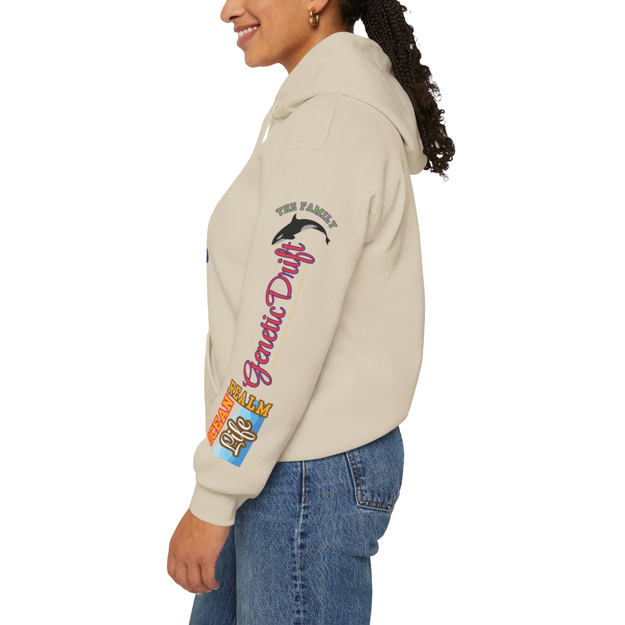 Ocean Marine Awareness Hooded Sweatshirt - Orcas & Dolphins