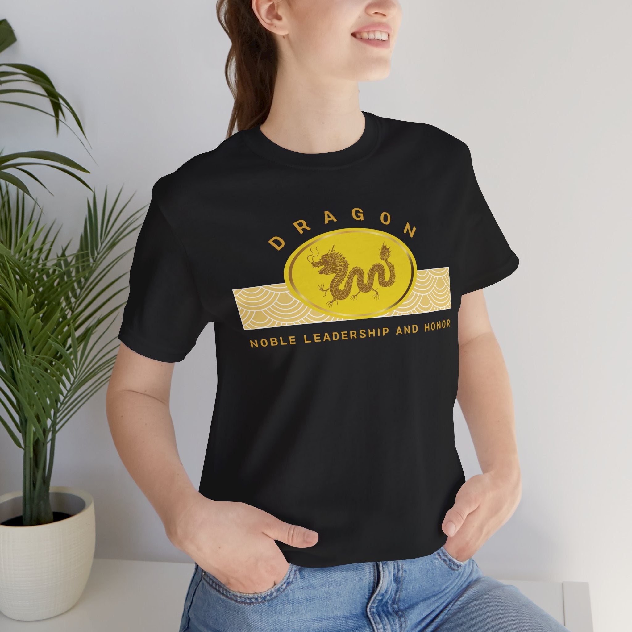 Empowering T-shirt - Zen Dragon Collection Yellow Noble