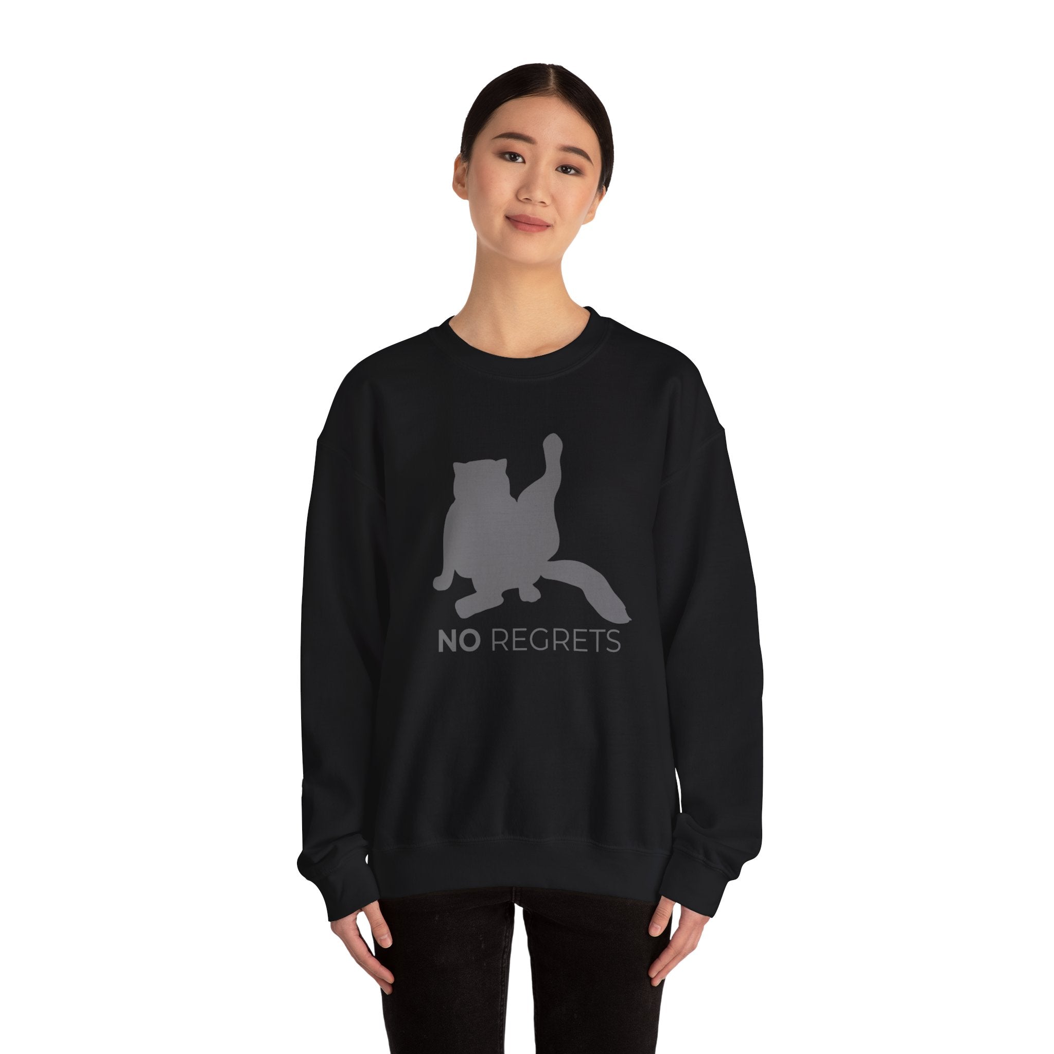 Animal Attitude Sweatshirt Line - No Regrets Cat