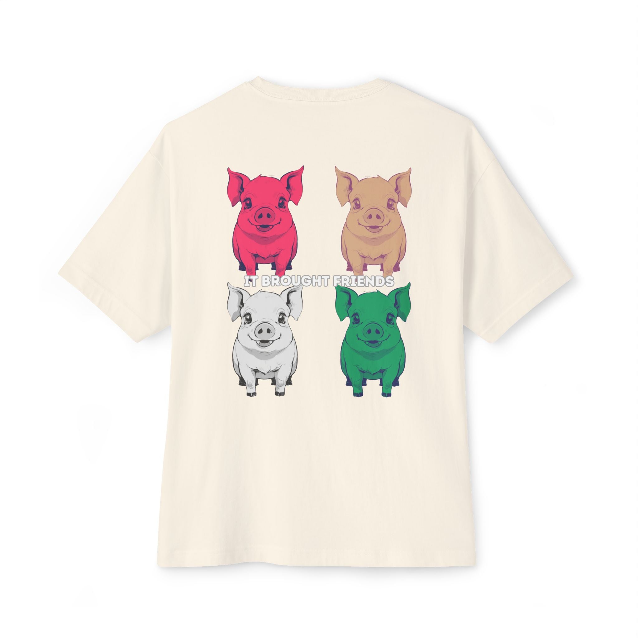 Anime Design Oversize T-shirt - 4tified Swines Collection - It Brought Friends