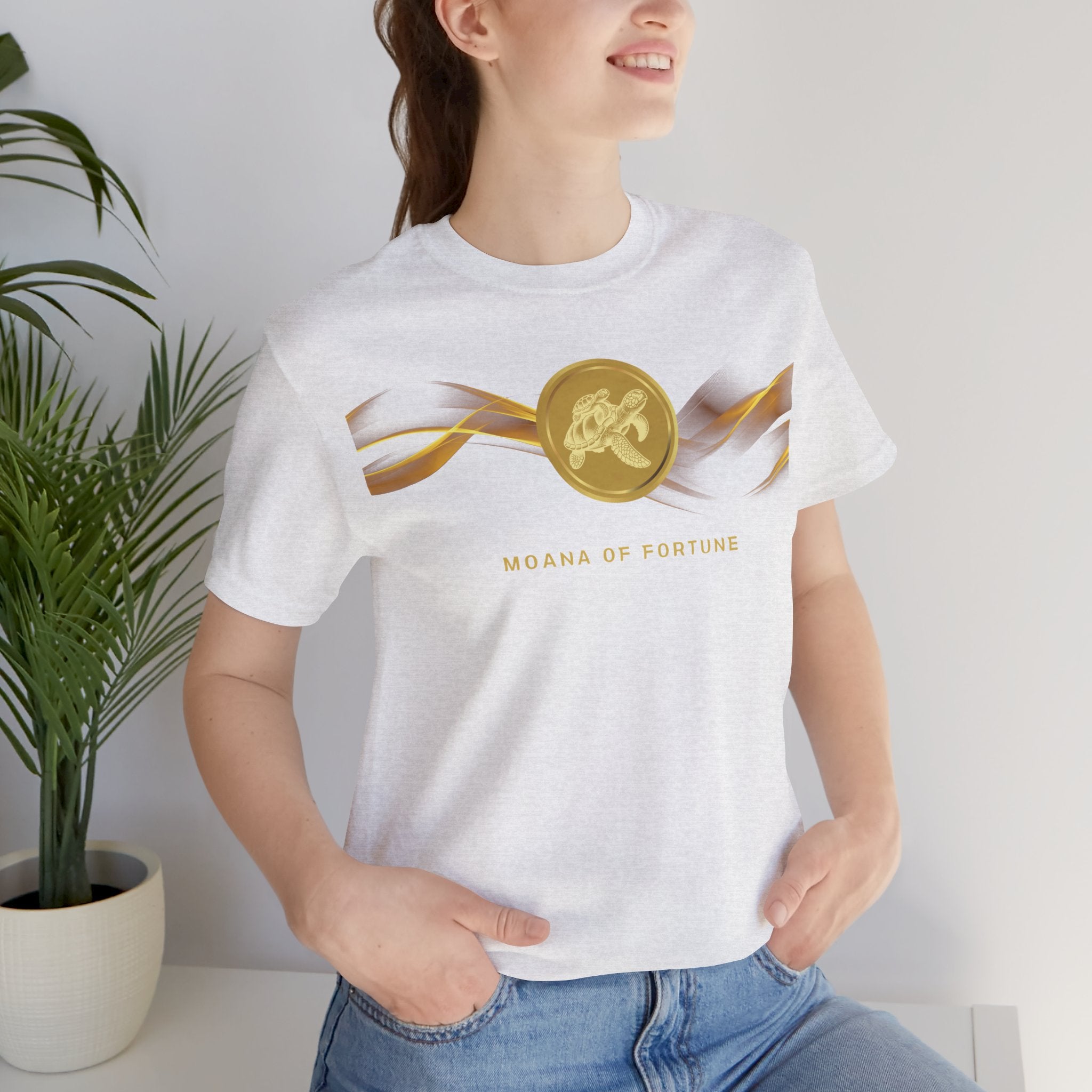 Empowering T-shirt - Zen Turtle Collection Gold Fortune