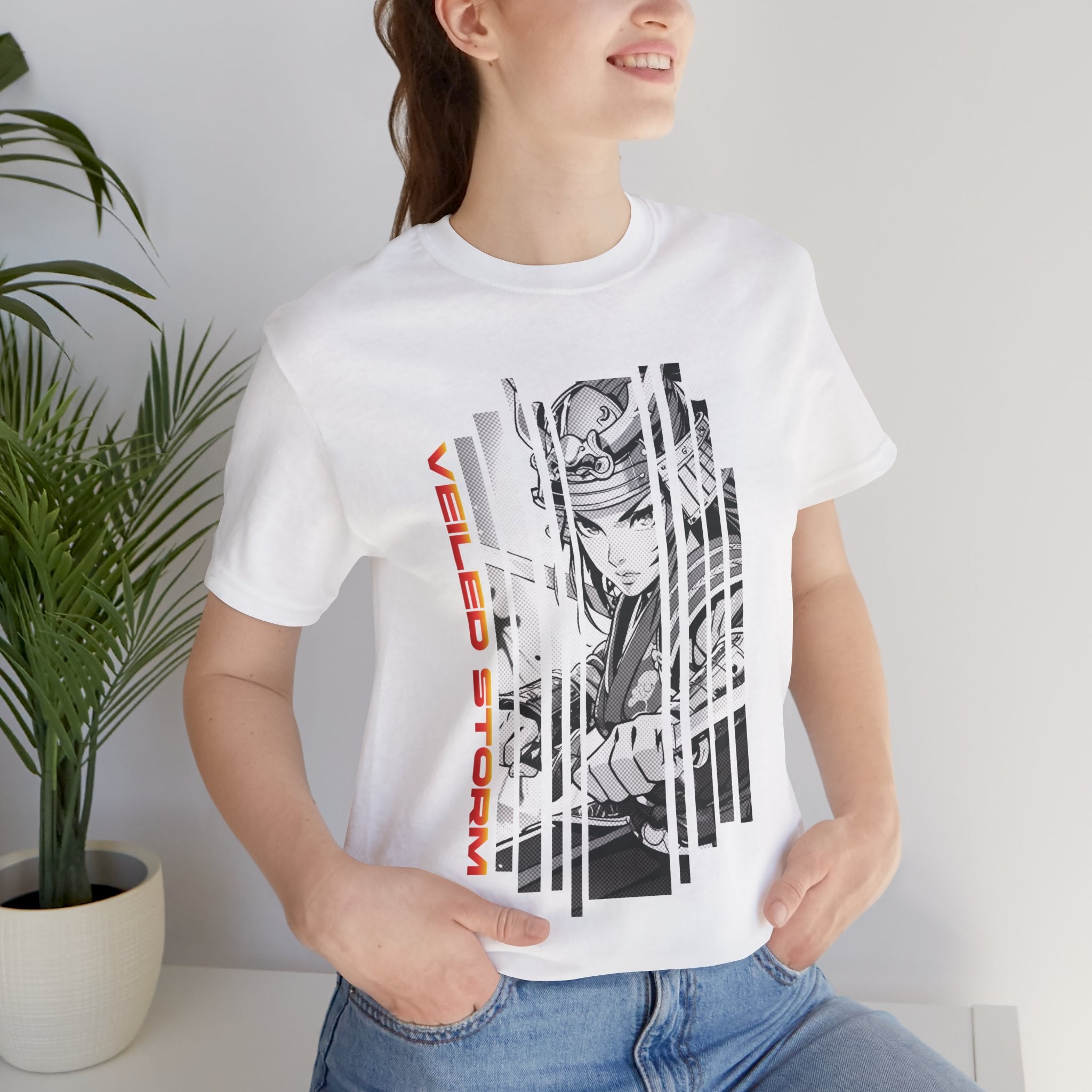 Anime Girl Warrior T-shirt - Veiled Storm