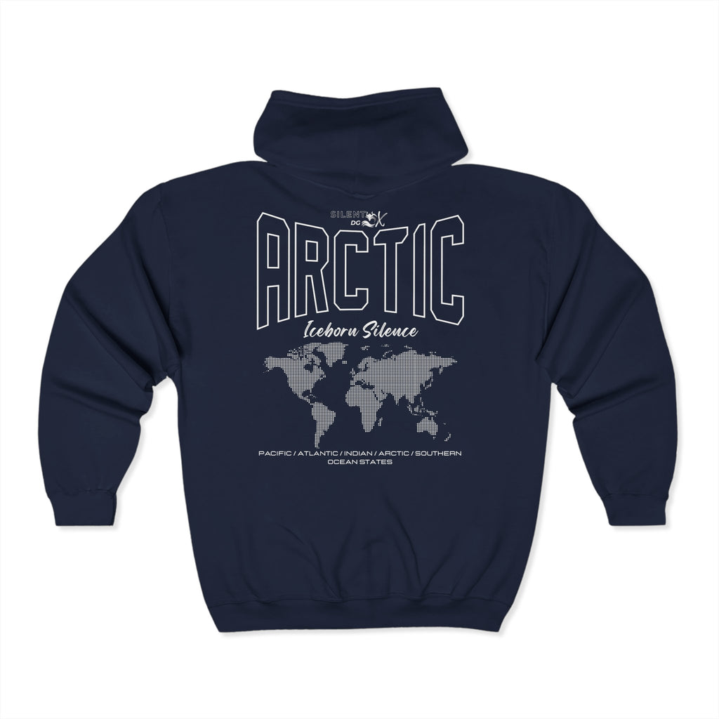 5 Oceans Hoodie Zipper Collection - Arctic Ocean Iceborn Silence
