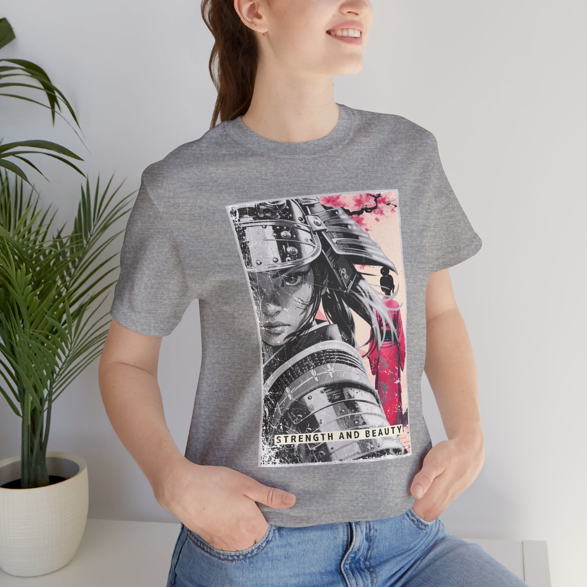 Anime Warrior Girl T-shirt - Strength And Beauty