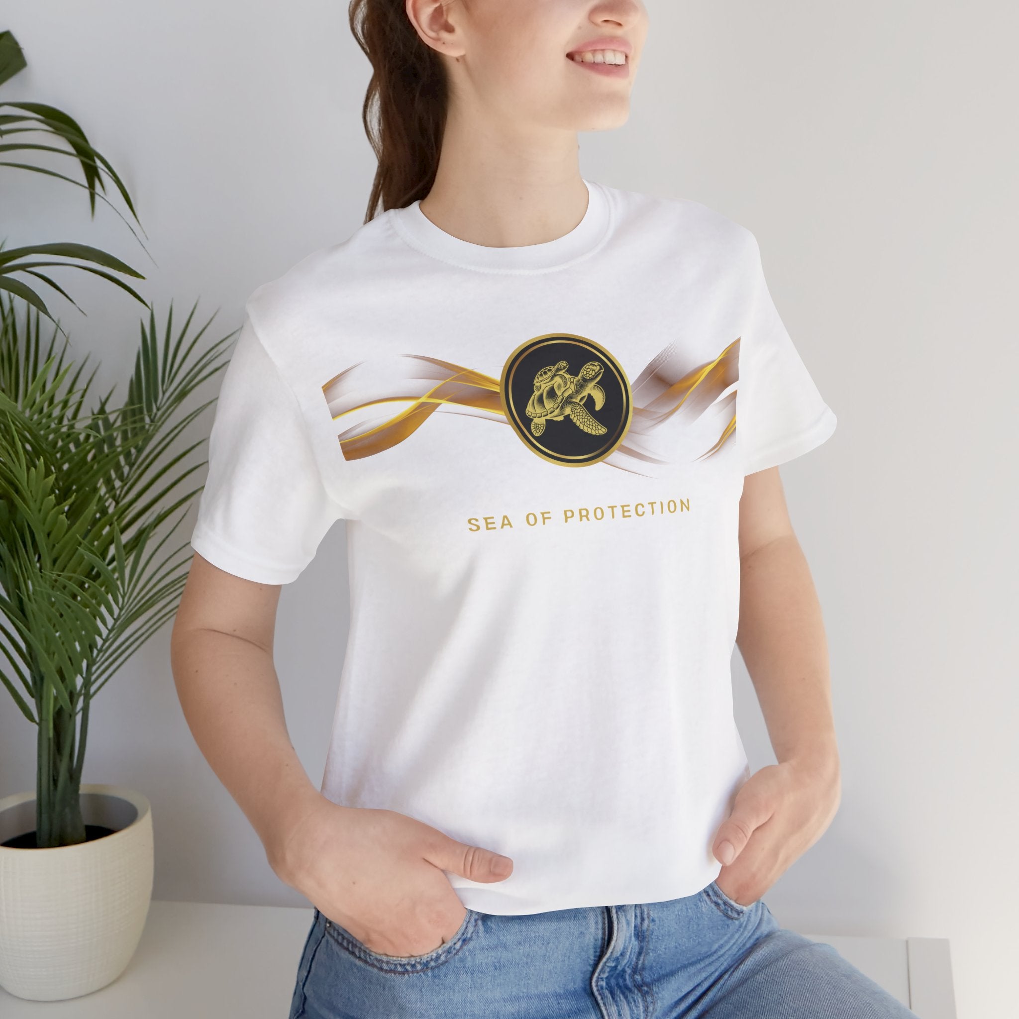 Empowering T-shirt - Zen Turtle Collection Black Protection