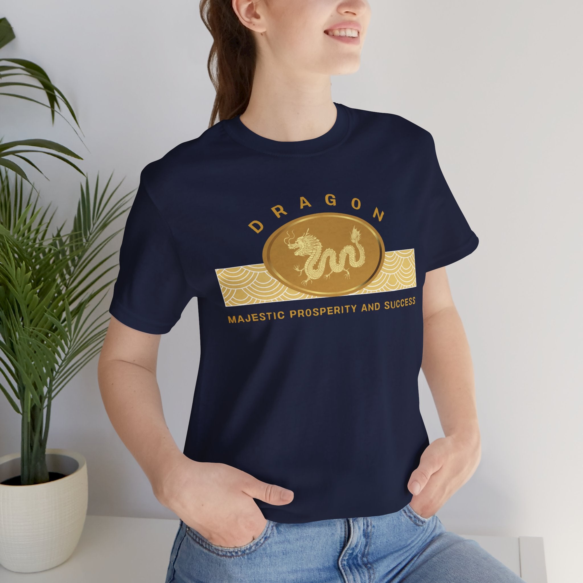 Empowering T-shirt - Zen Dragon Collection Gold Majestic