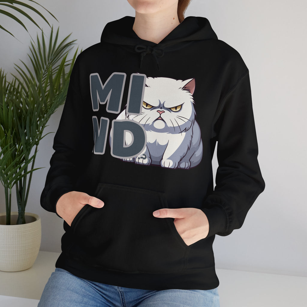 Hooded Sweatshirt Humor - Mind? Cat