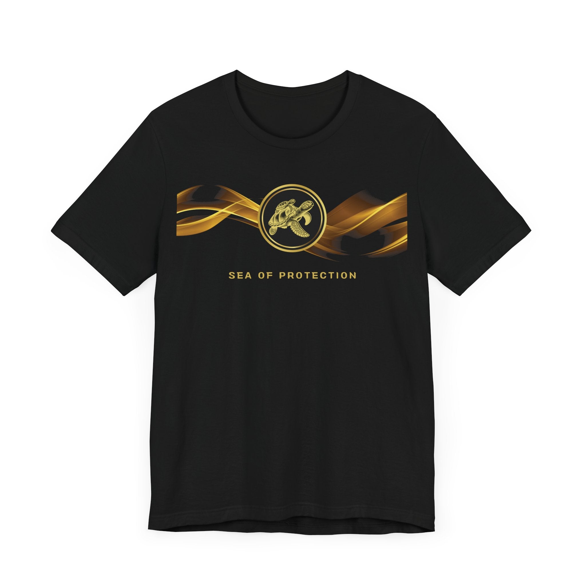 Empowering T-shirt - Zen Turtle Collection Black Protection