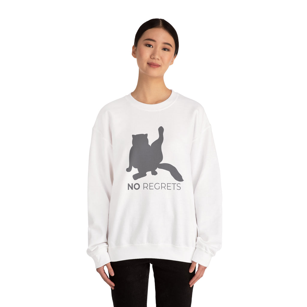 Animal Attitude Sweatshirt Line - No Regrets Cat