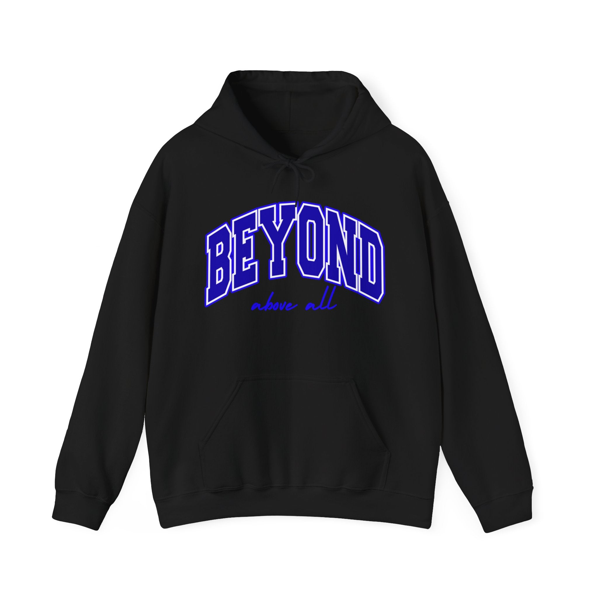 Higher Ground Blue Hoodie Line - Beyond Above All