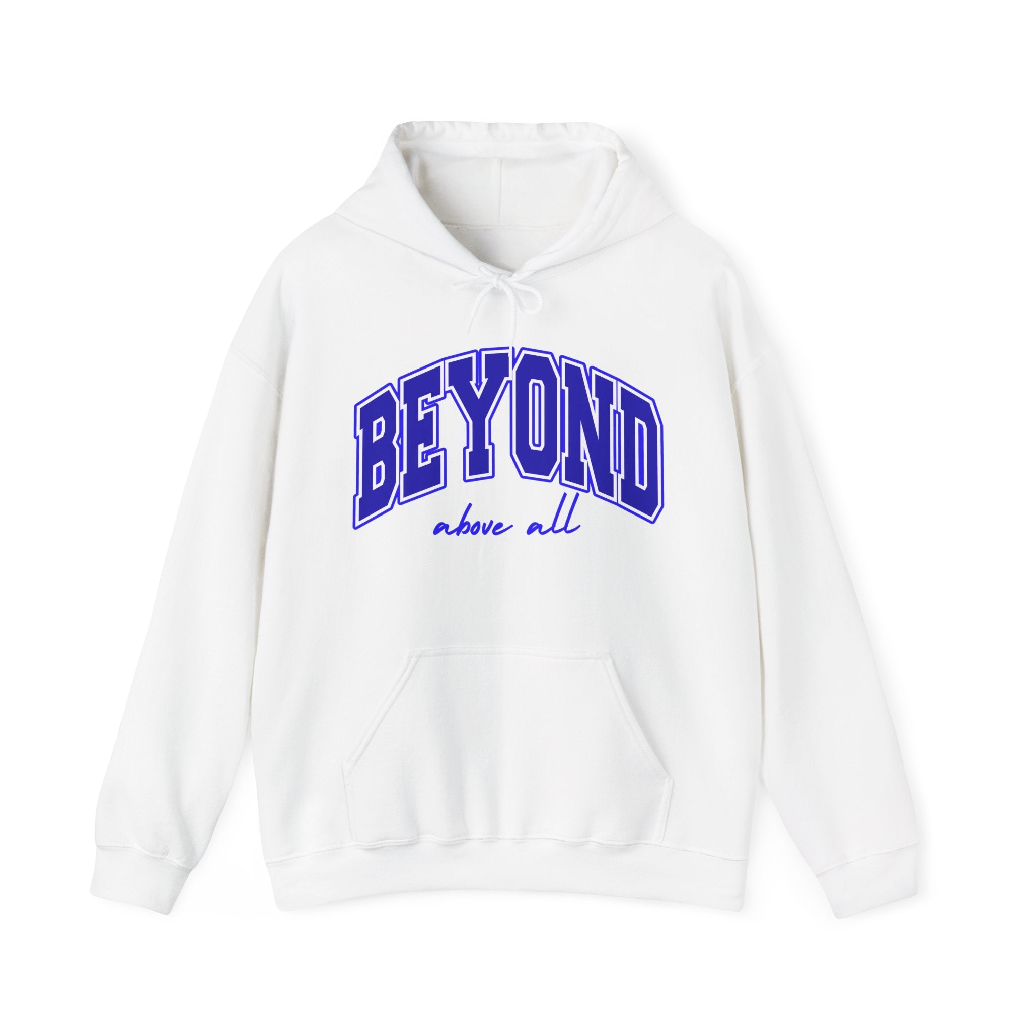 Higher Ground Blue Hoodie Line - Beyond Above All