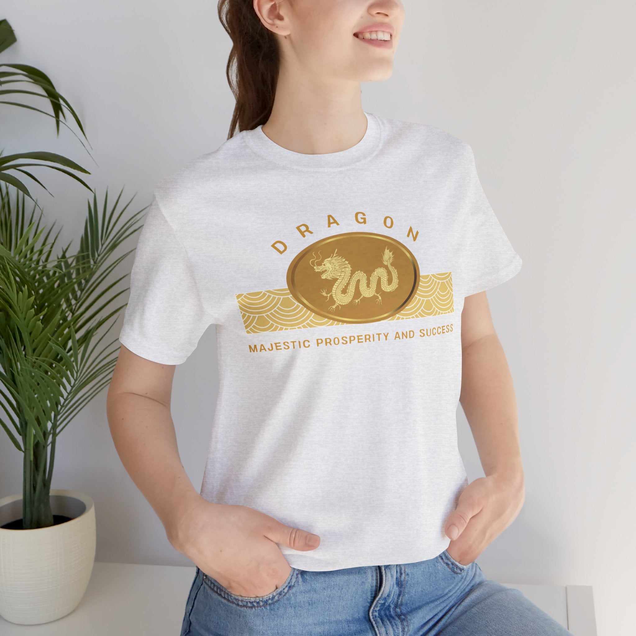 Empowering T-shirt - Zen Dragon Collection Gold Majestic