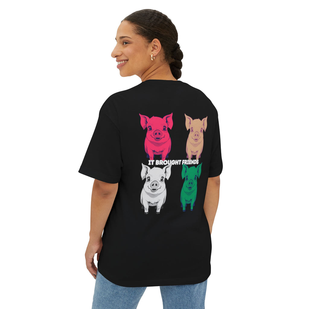 Anime Design Oversize T-shirt - 4tified Swines Collection - It Brought Friends