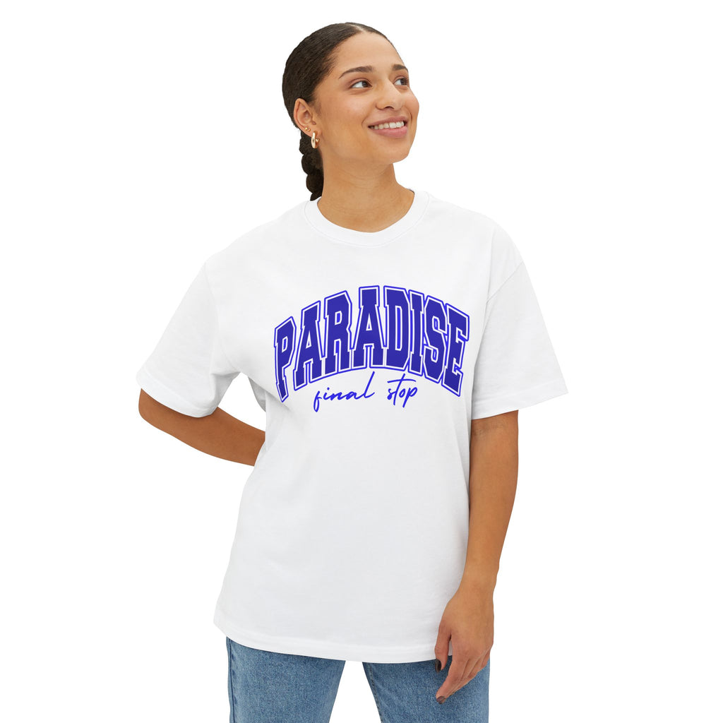 Higher Ground Blue Box-Tee Line - Paradise Final Stop