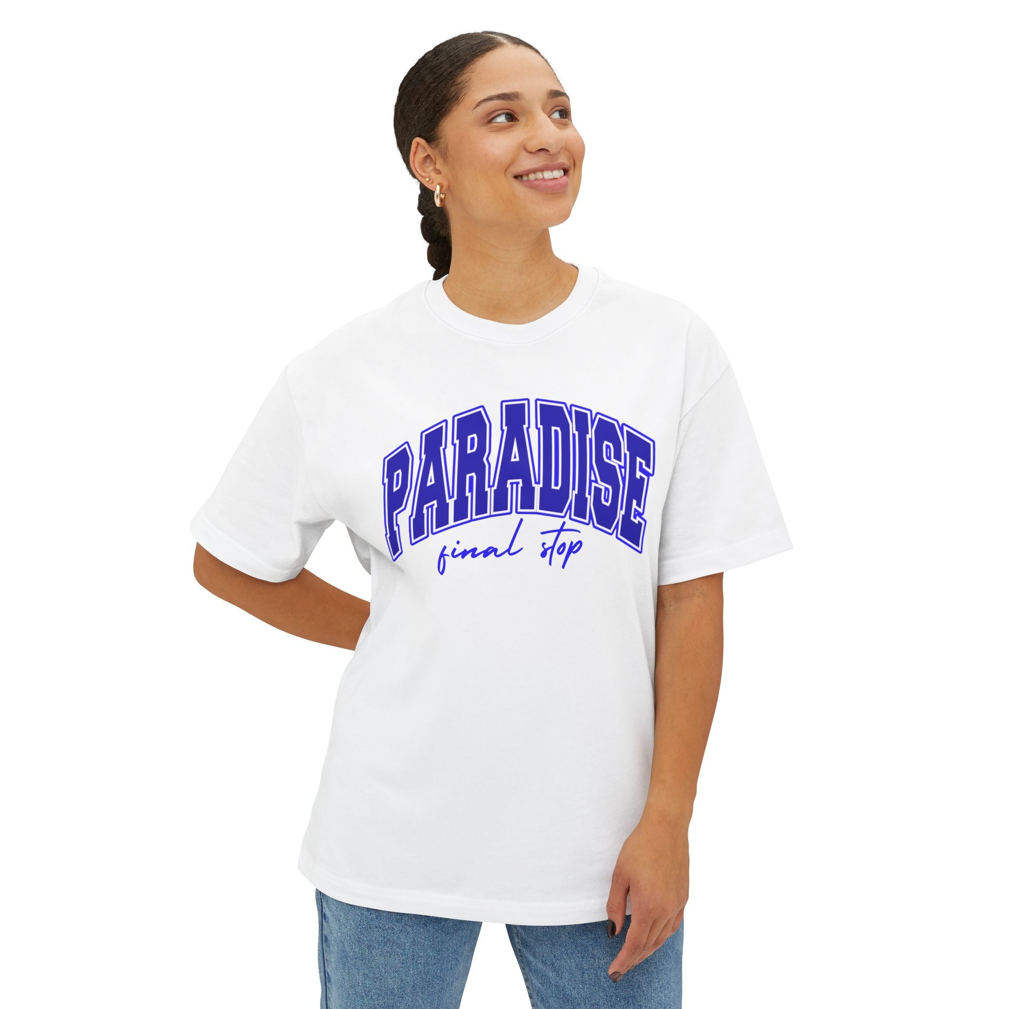 Higher Ground Blue Box-Tee Line - Paradise Final Stop